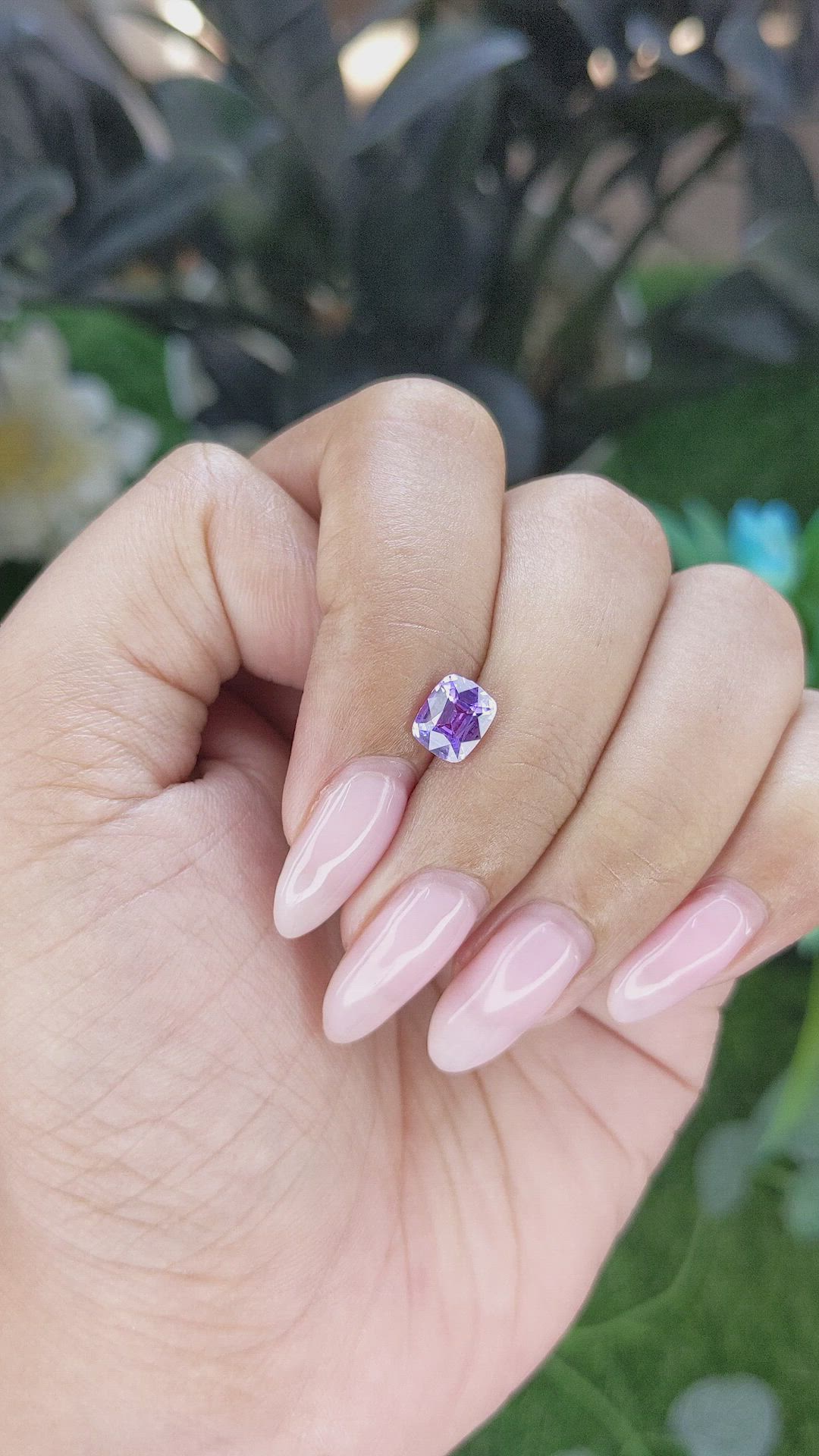 1.21 Ct. Purple Sapphire from Madagascar Size Video
