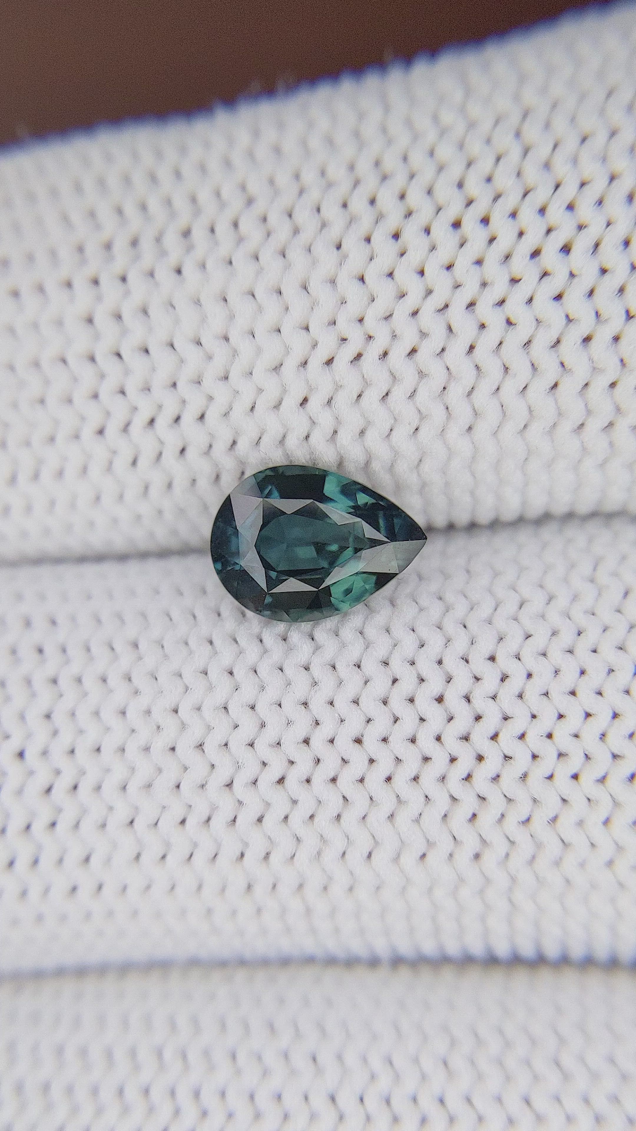 1.52 Ct. Bluish Green Sapphire from Madagascar Size Video