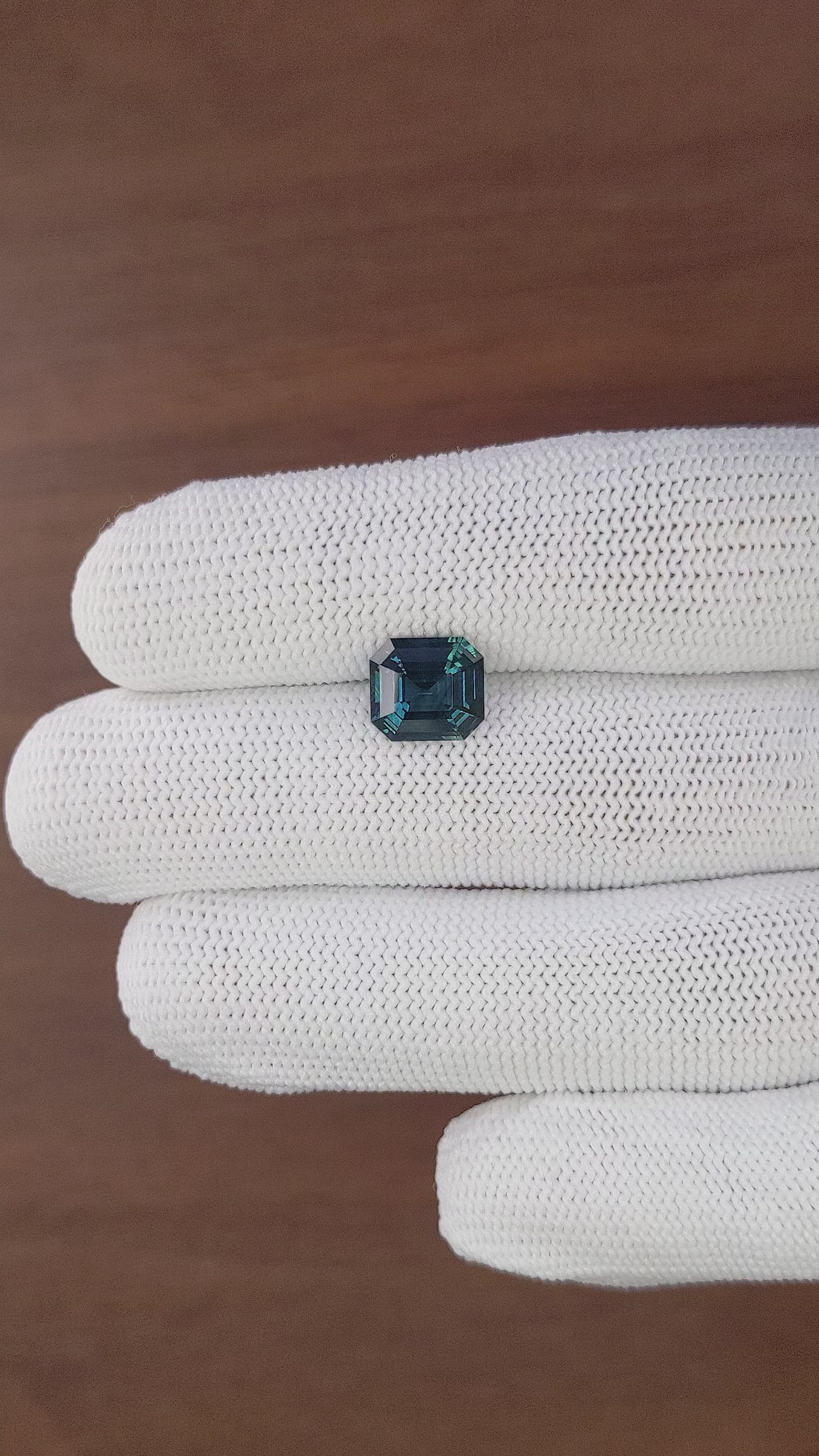 3.14 Ct. Greenish Blue Sapphire from Madagascar Size Video