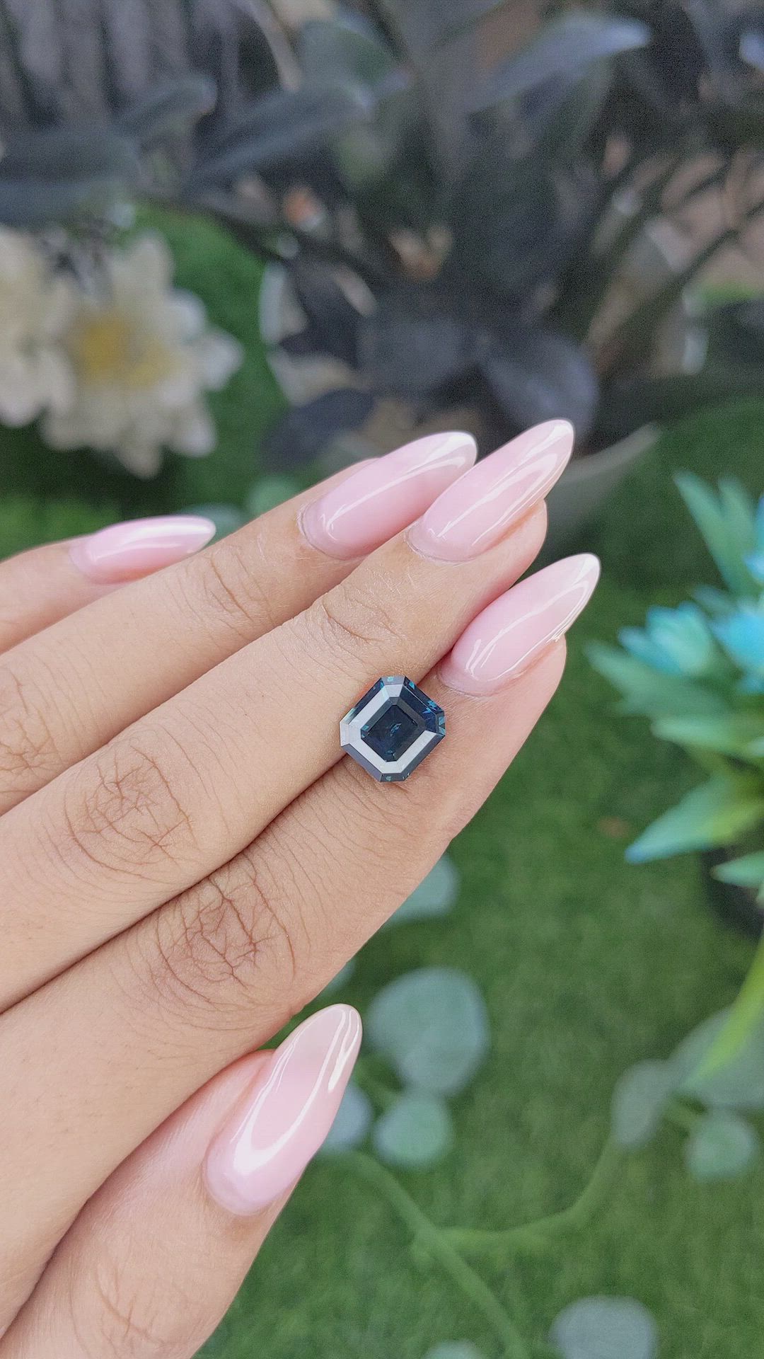 3.14 Ct. Greenish Blue Sapphire from Madagascar Size Video