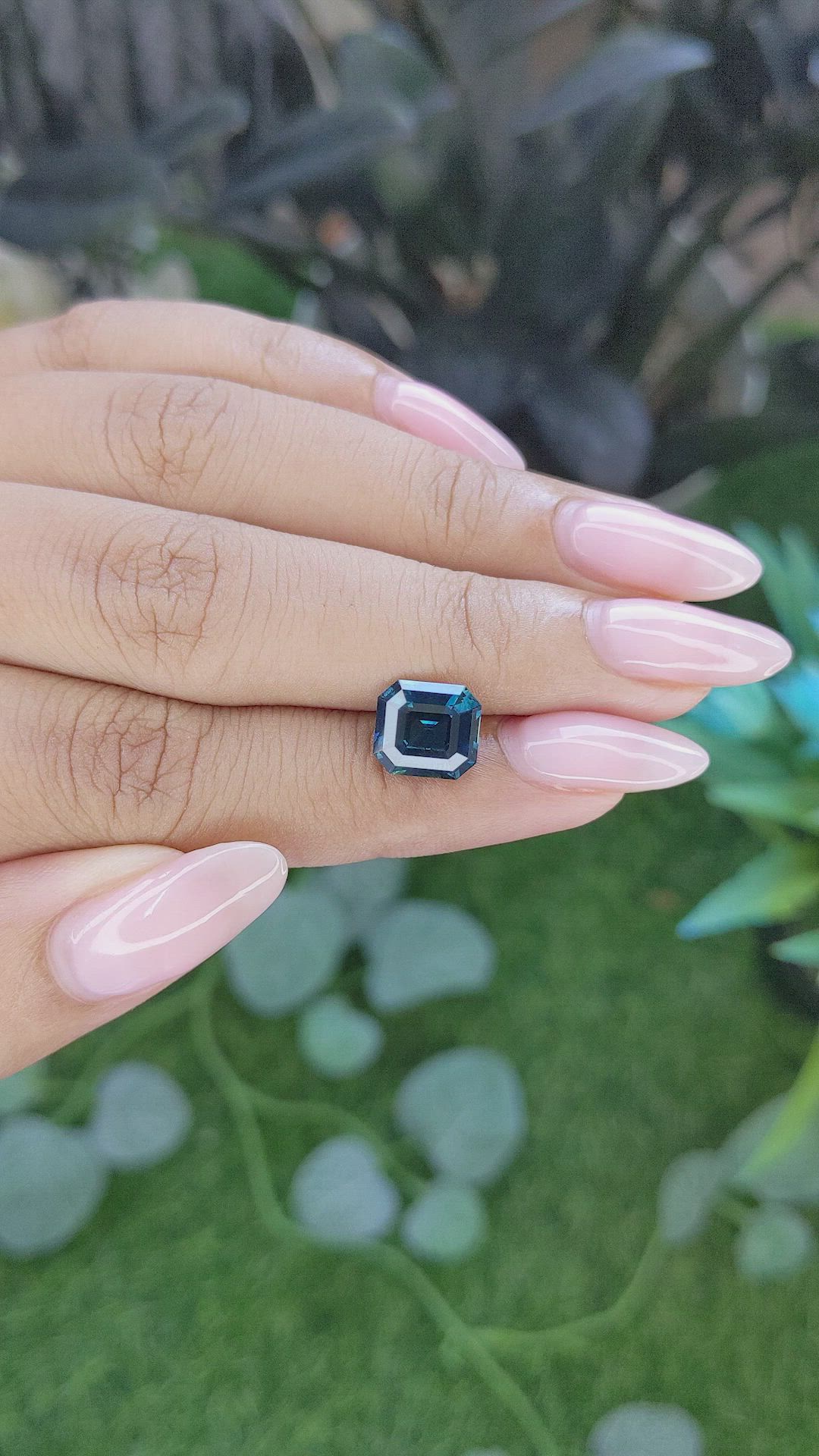 3.14 Ct. Greenish Blue Sapphire from Madagascar Size Video