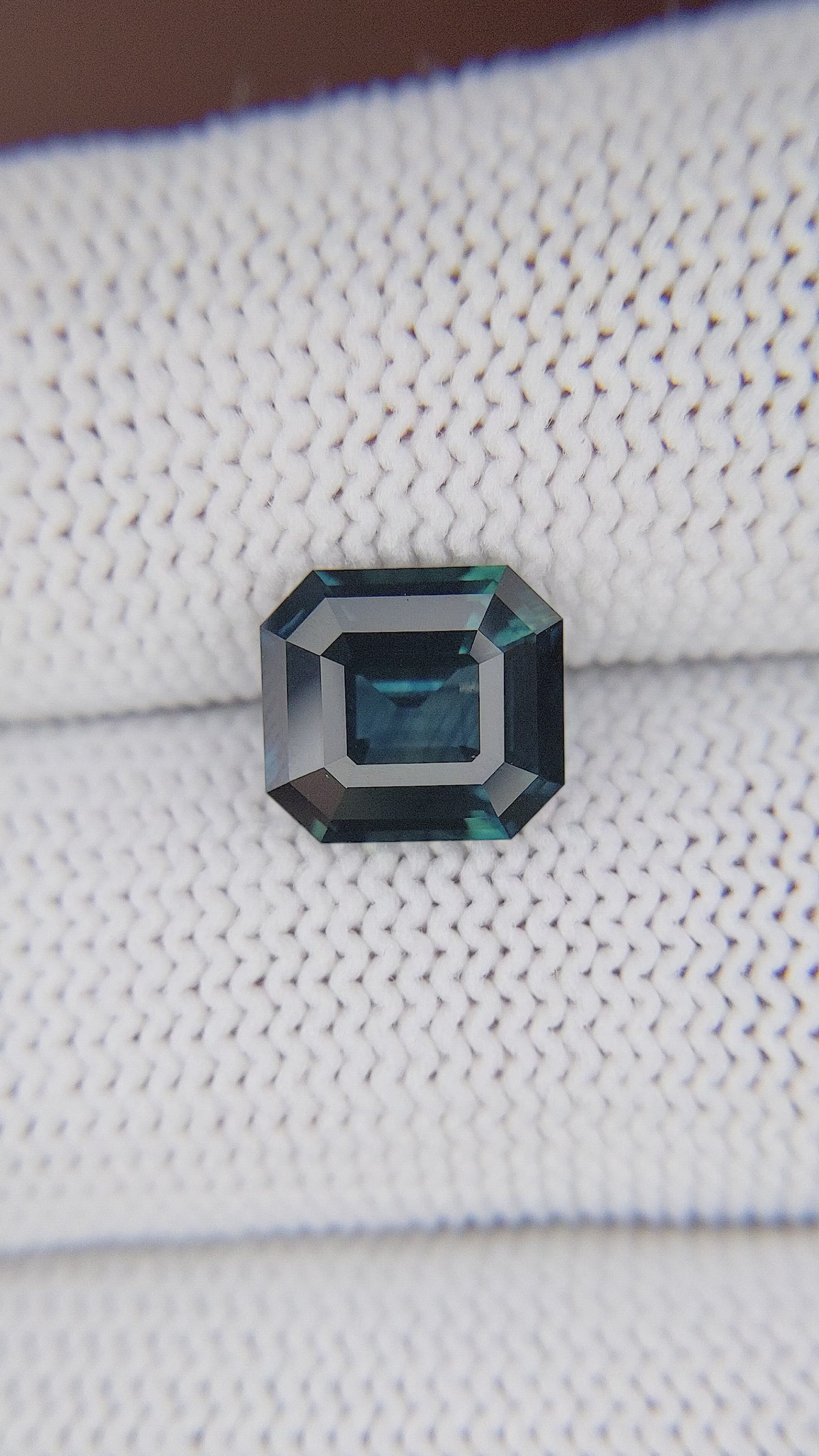 3.14 Ct. Greenish Blue Sapphire from Madagascar Size Video