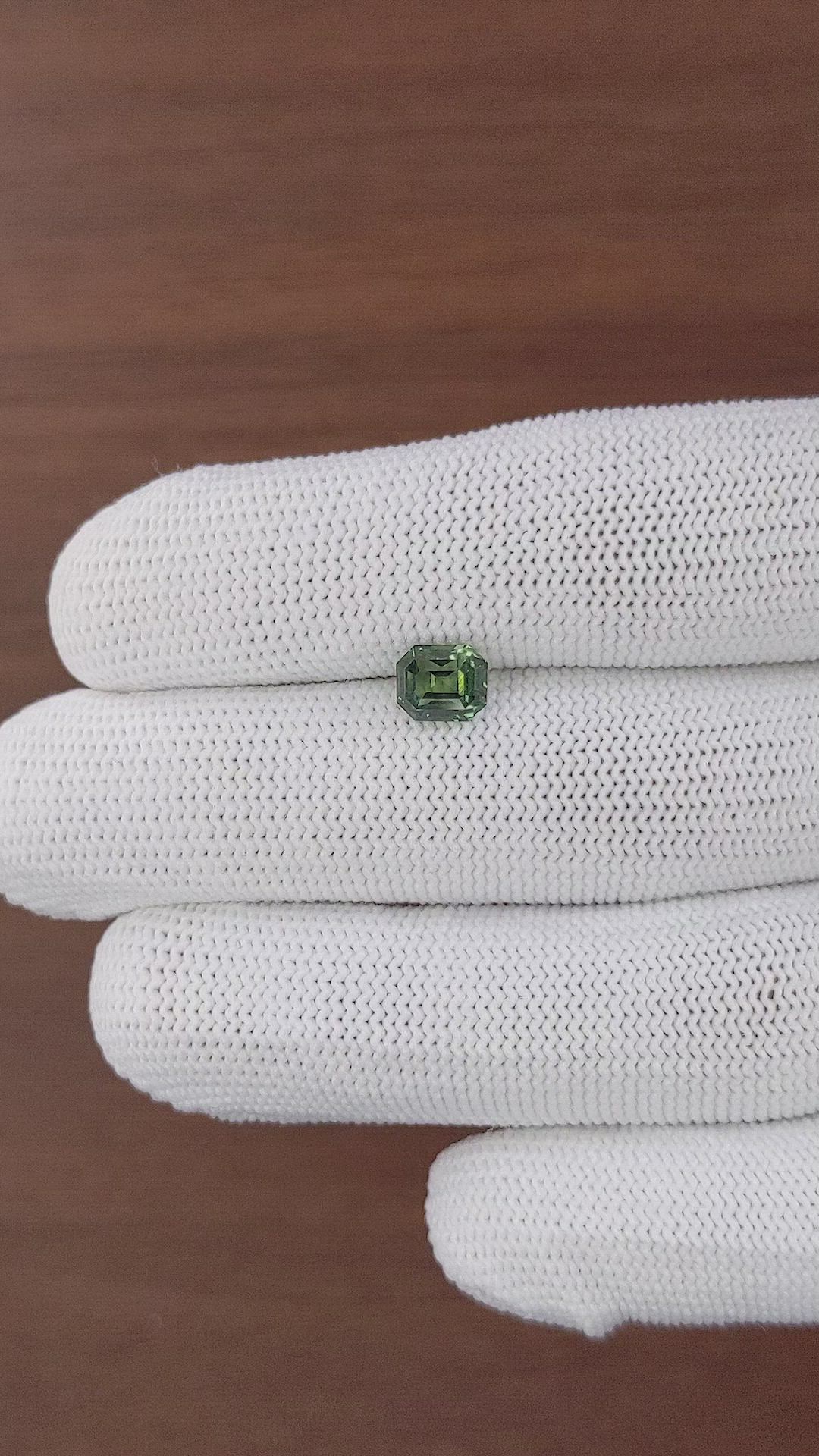 1.65 Ct. Yellowish Green Sapphire from Australia Size Video