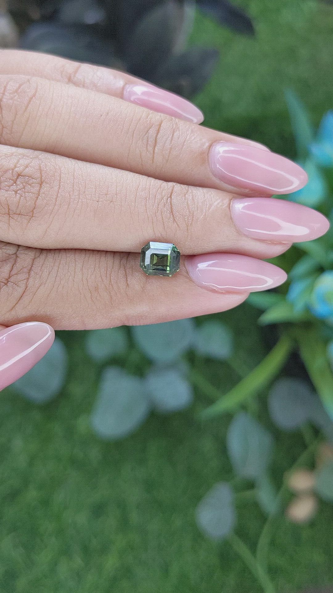 1.65 Ct. Yellowish Green Sapphire from Australia Size Video