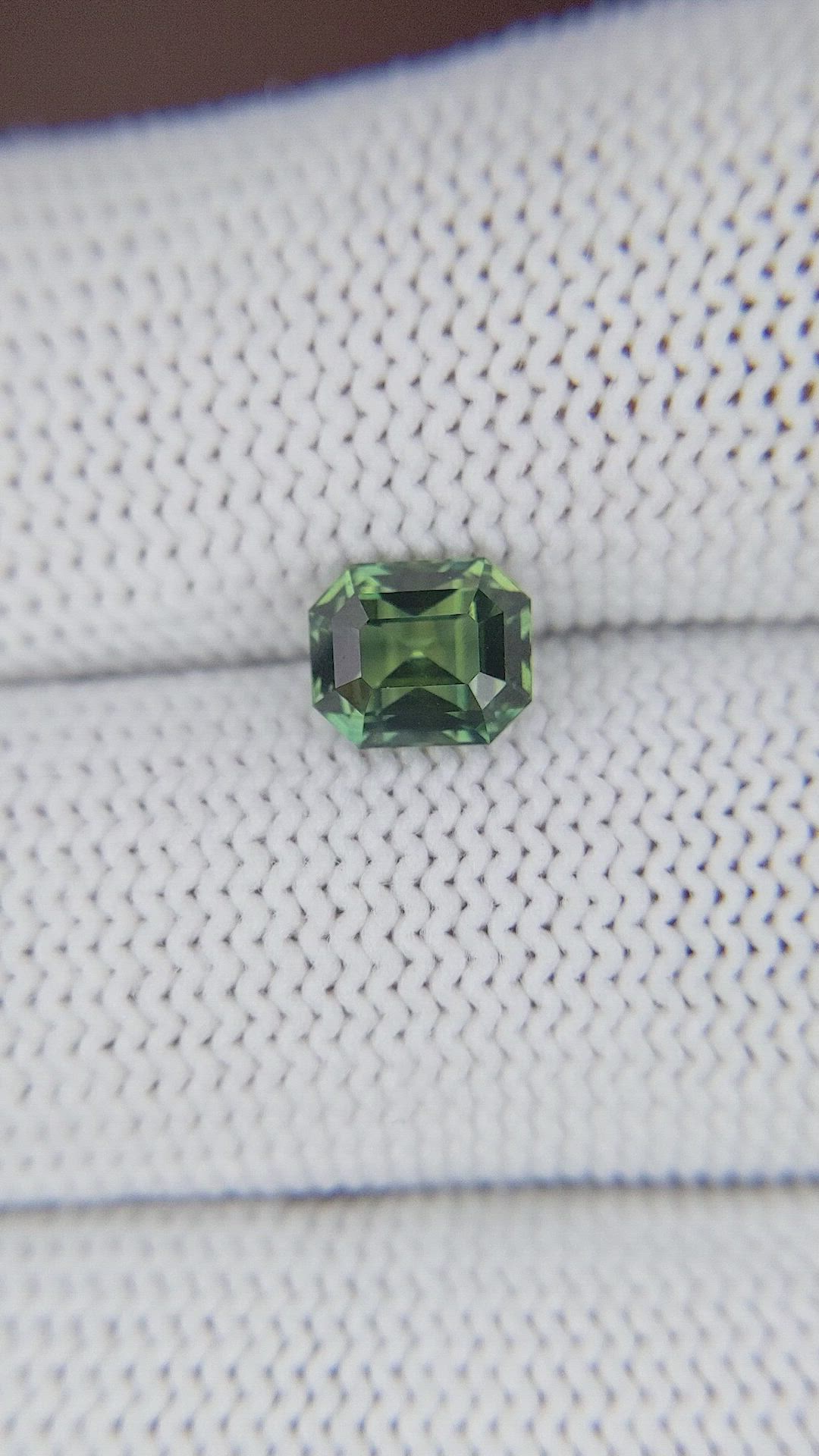 1.65 Ct. Yellowish Green Sapphire from Australia Size Video