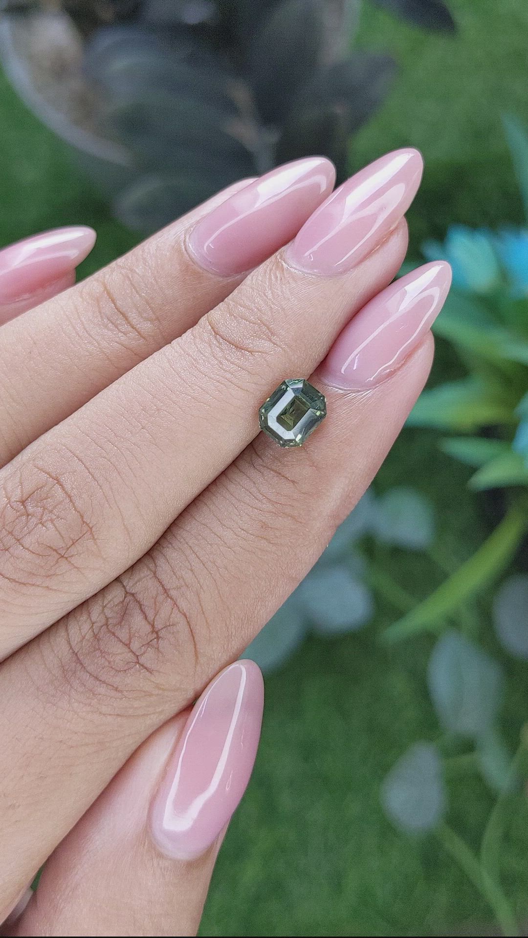 1.65 Ct. Yellowish Green Sapphire from Australia Size Video