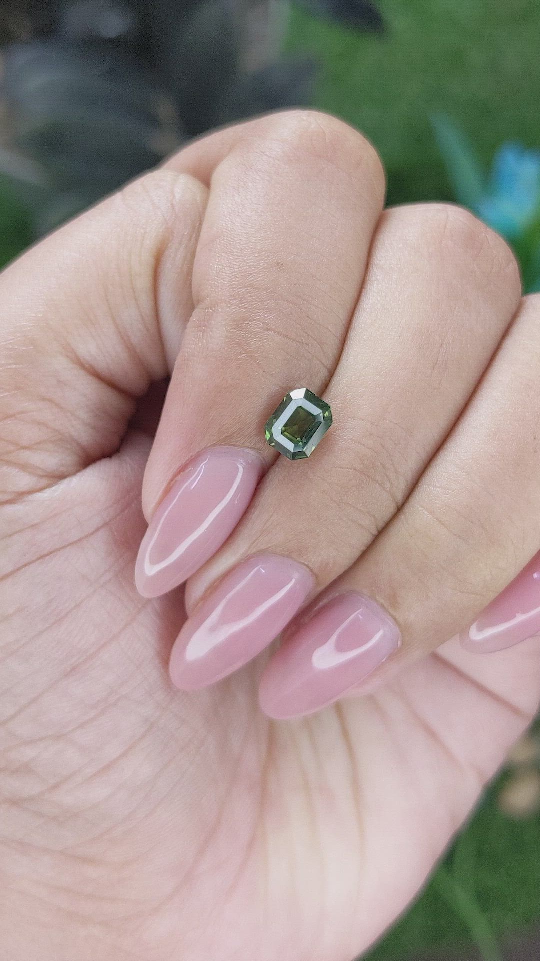 1.26 Ct. Yellowish Green Sapphire from Australia Size Video