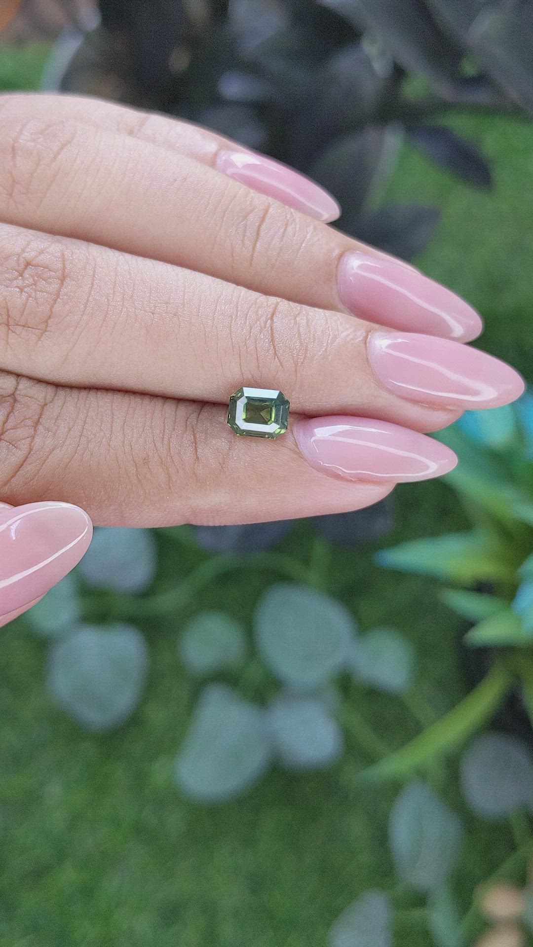 1.26 Ct. Yellowish Green Sapphire from Australia Size Video