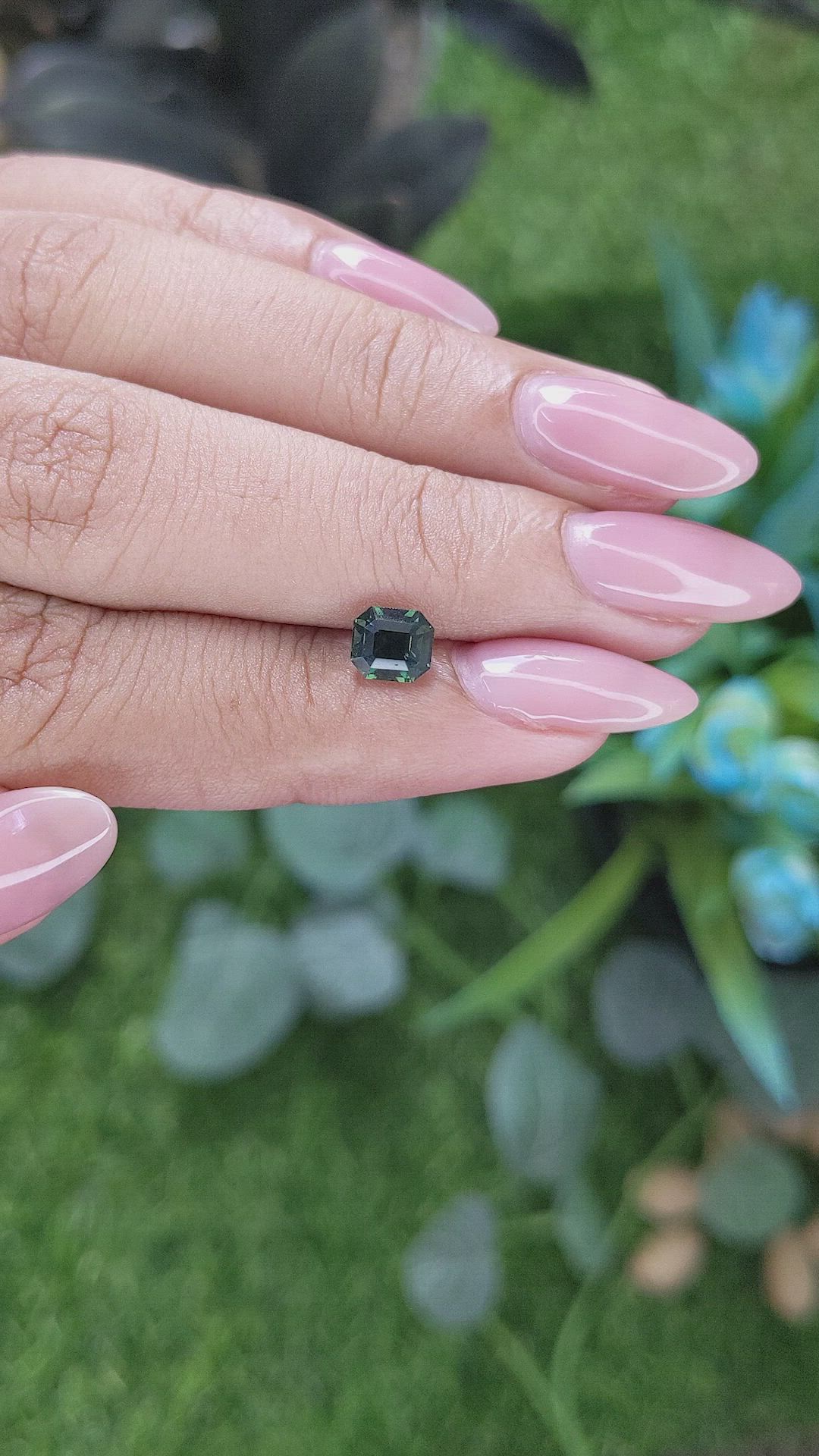 1.16 Ct. Bluish Green Sapphire from Australia Size Video