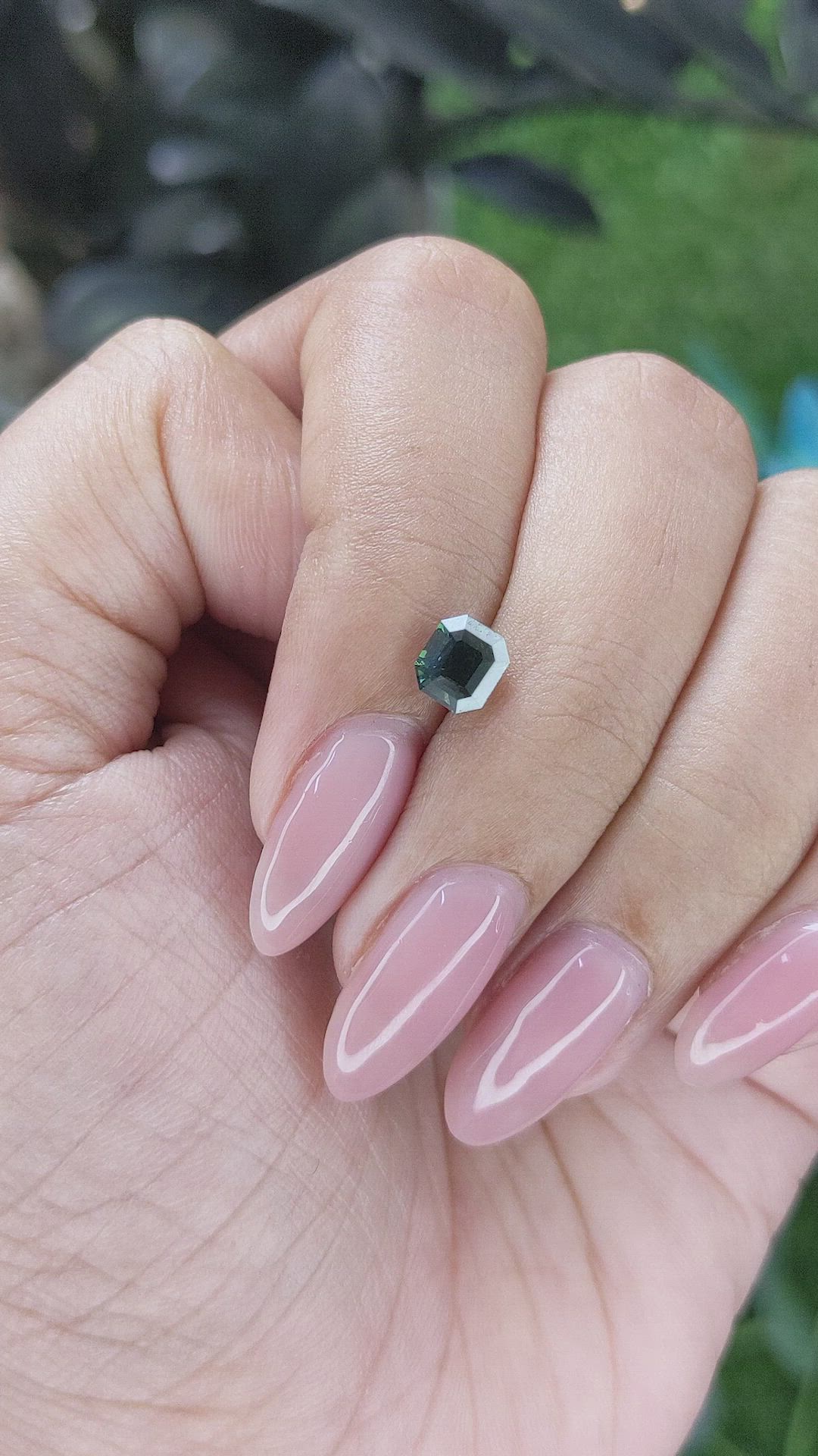 1.16 Ct. Bluish Green Sapphire from Australia Size Video