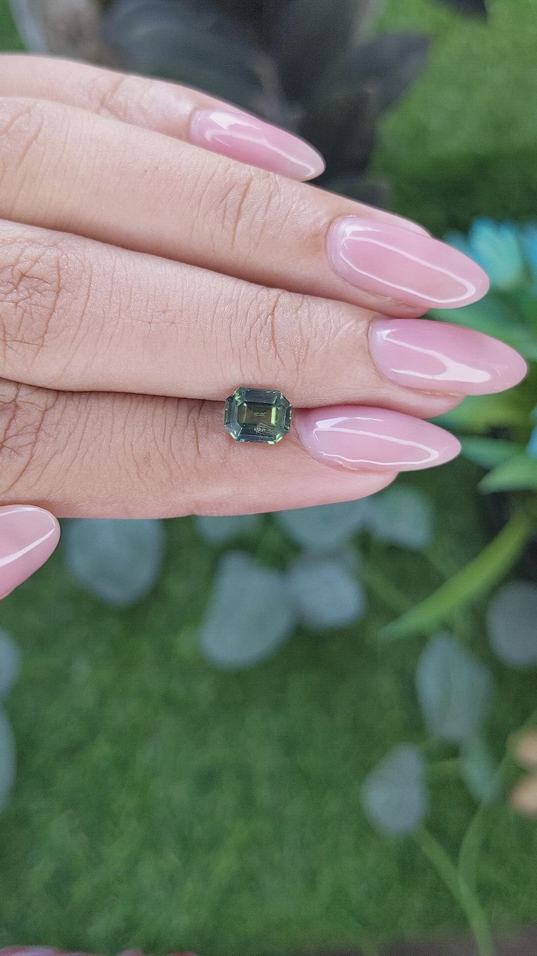 1.33 Ct. Bluish Green Sapphire from Australia Size Video