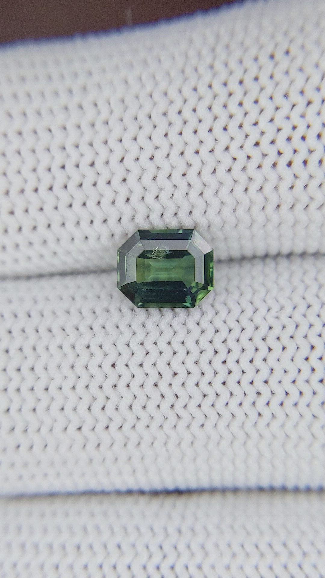 1.33 Ct. Bluish Green Sapphire from Australia Size Video
