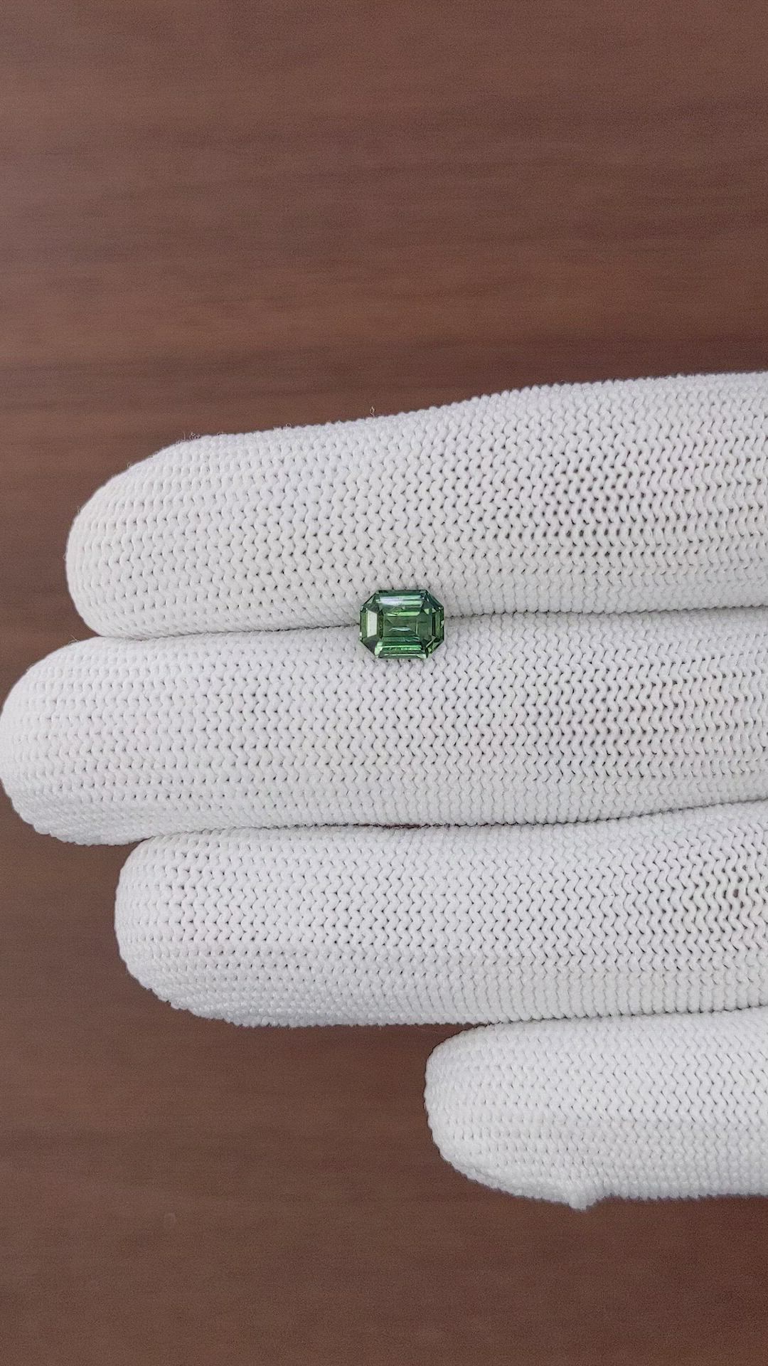 1.33 Ct. Bluish Green Sapphire from Australia Size Video
