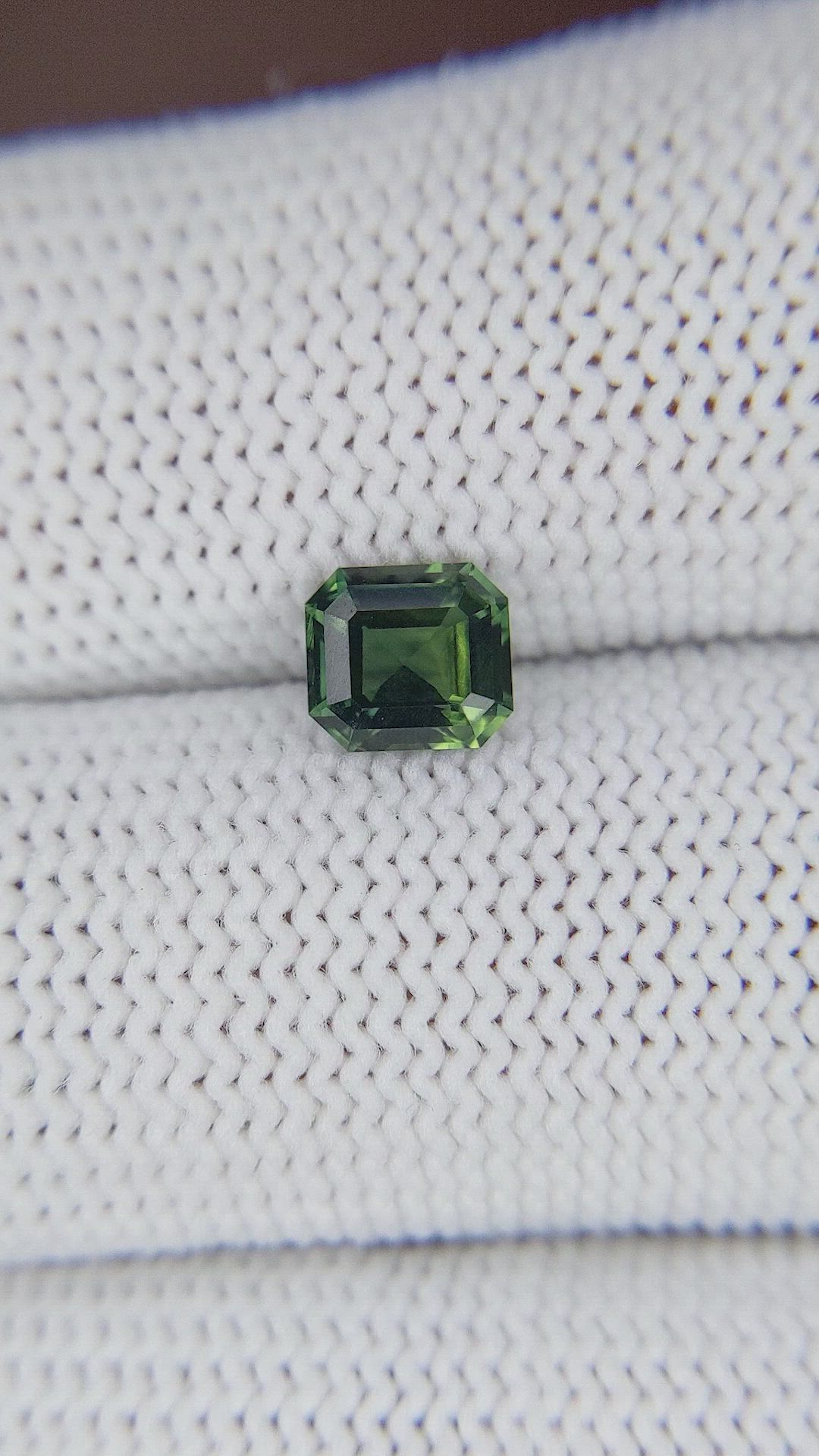 1.08 Ct. Yellowish Green Sapphire from Australia Size Video
