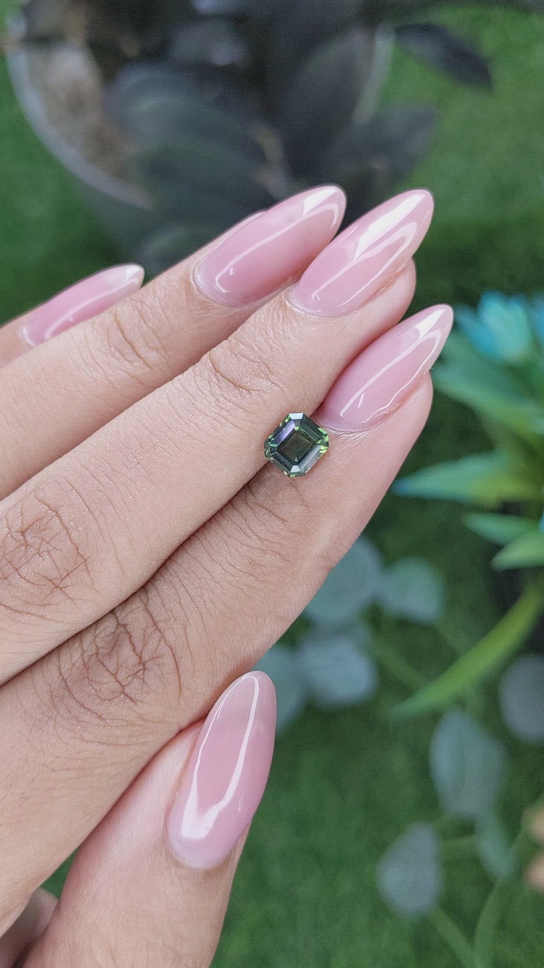 1.08 Ct. Yellowish Green Sapphire from Australia Size Video