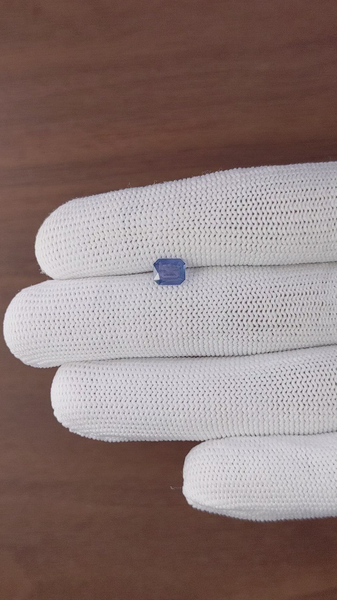 0.71 Ct. Purplish Blue Sapphire from Tanzania Size Video