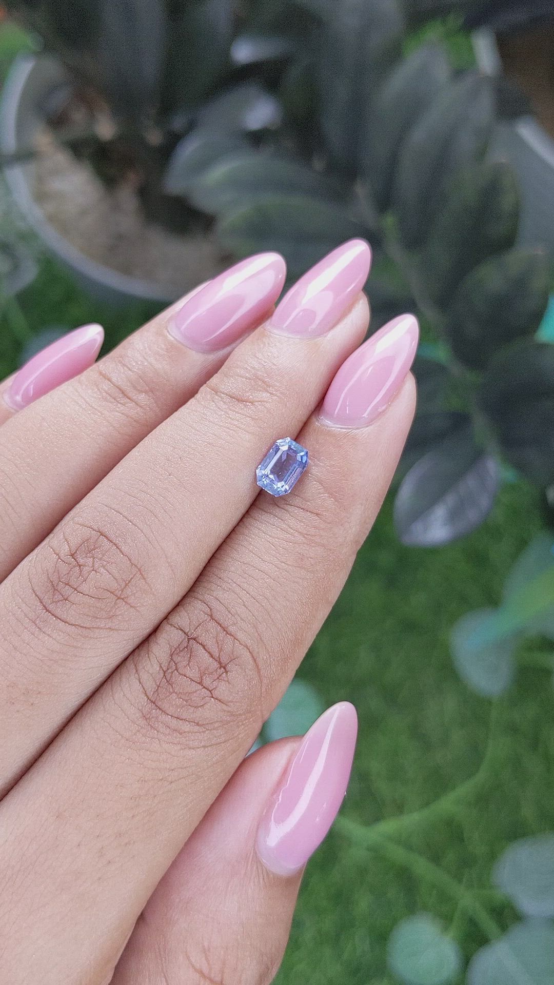 1.11 Ct. Purplish Blue Sapphire from Tanzania Size Video