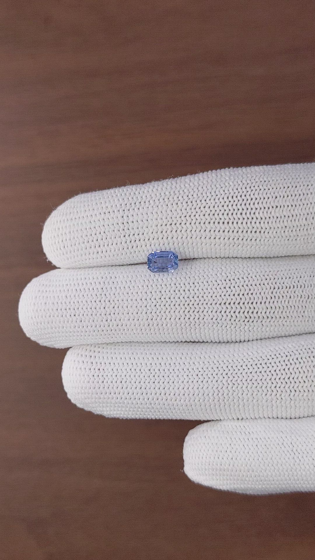 1.11 Ct. Purplish Blue Sapphire from Tanzania Size Video