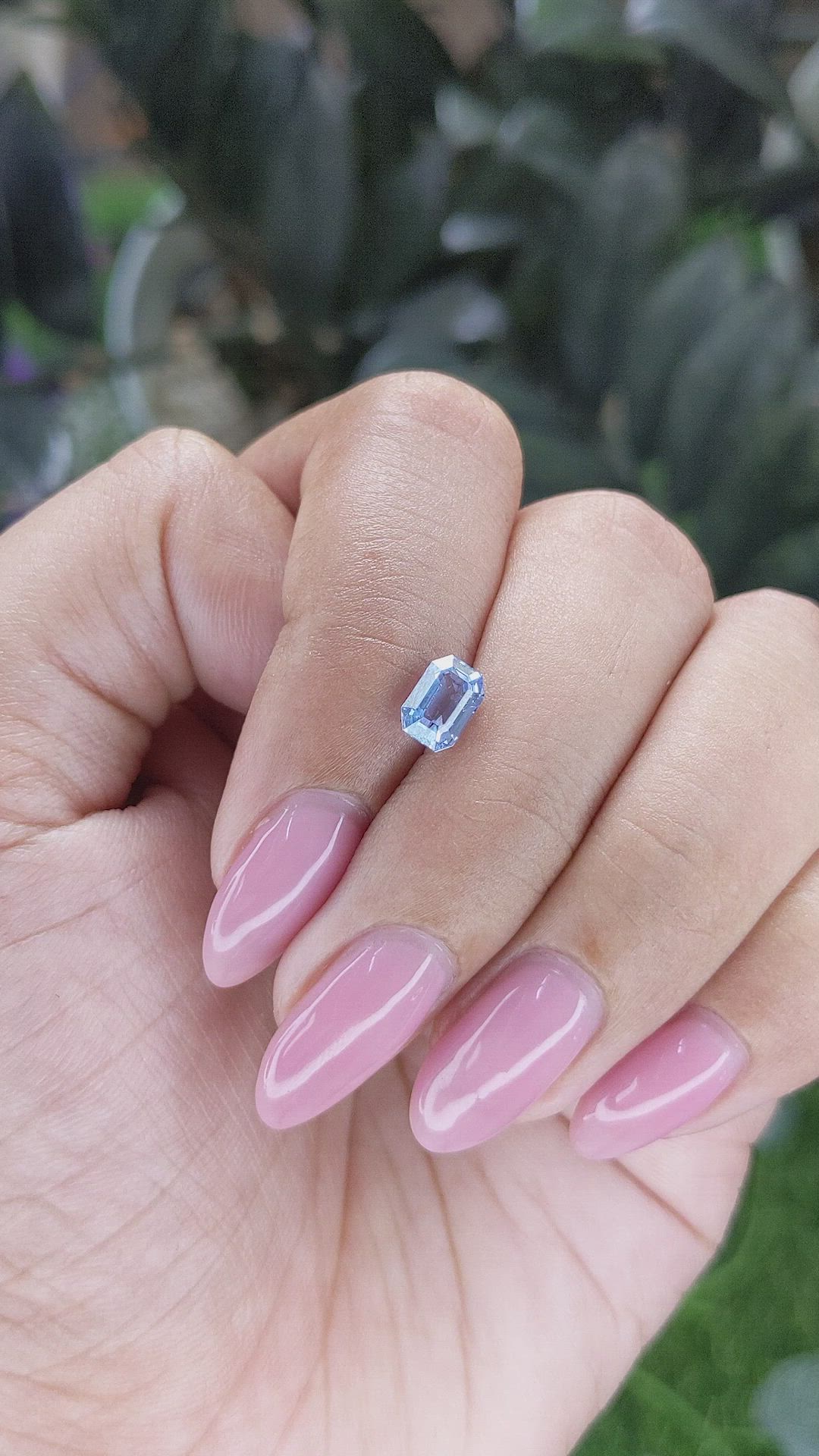 1.11 Ct. Purplish Blue Sapphire from Tanzania Size Video