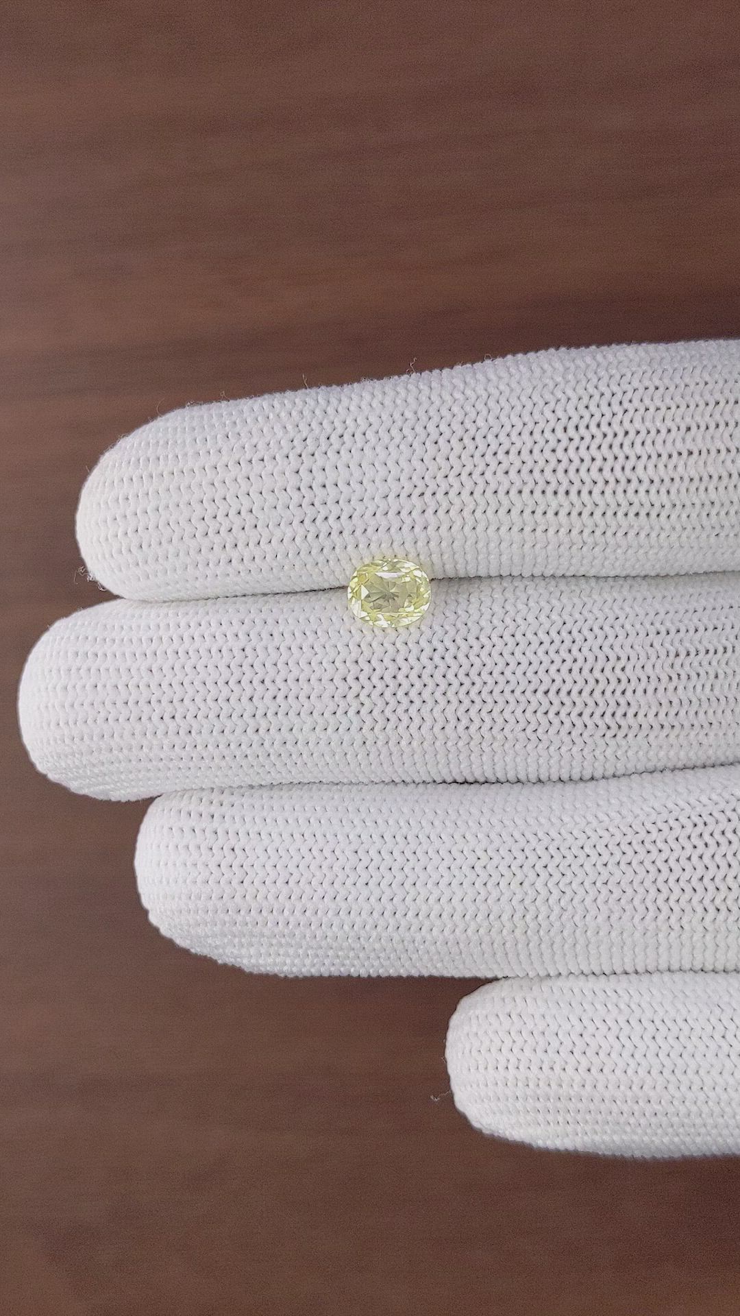 1.13 Ct. Yellow Sapphire from Tanzania Size Video