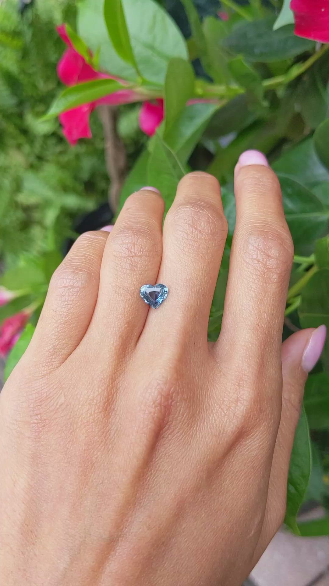 1.53 Ct. Greenish Blue Sapphire from Madagascar Size Video