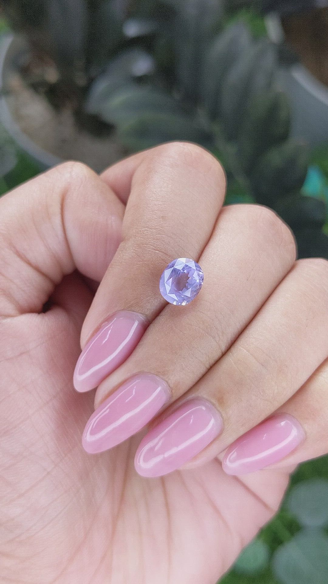 2.52 Ct. Violet Sapphire from Tanzania Size Video
