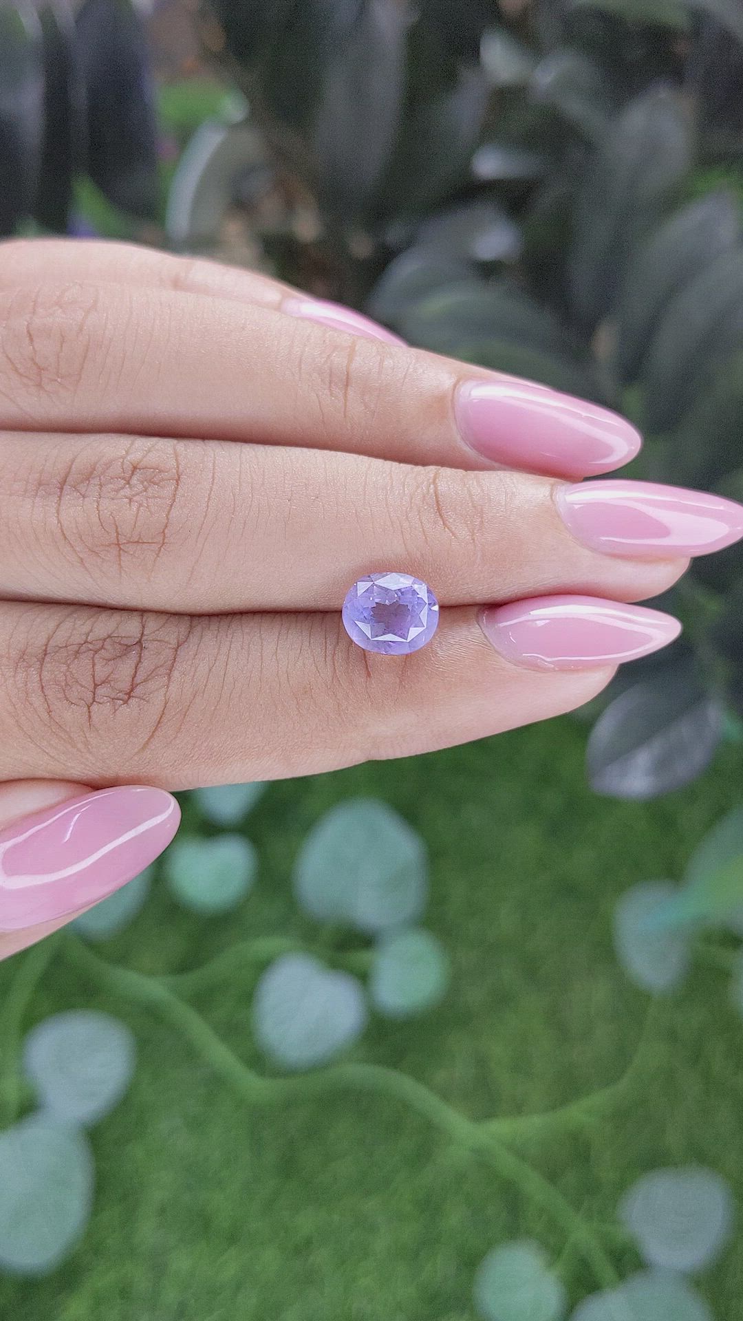 2.52 Ct. Violet Sapphire from Tanzania Size Video