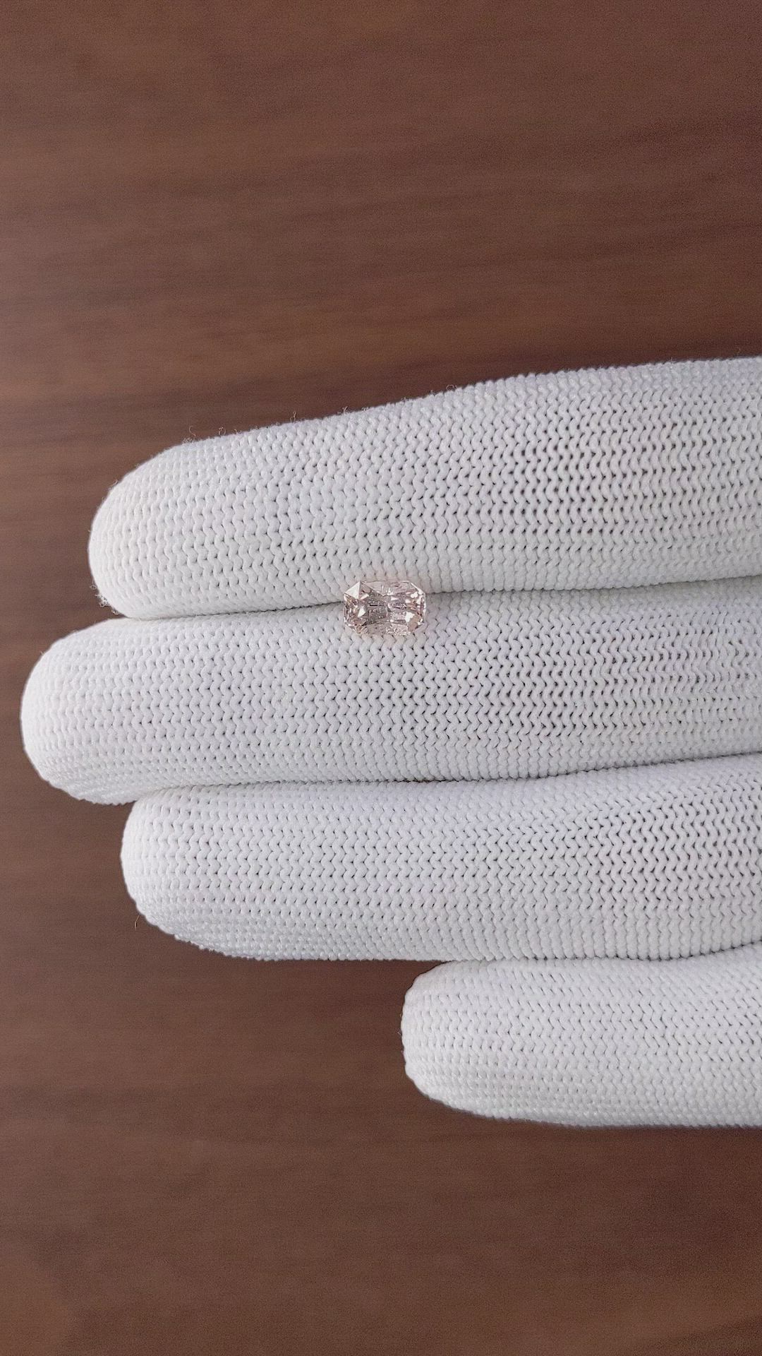 1.58 Ct. Peach Sapphire from Tanzania Size Video
