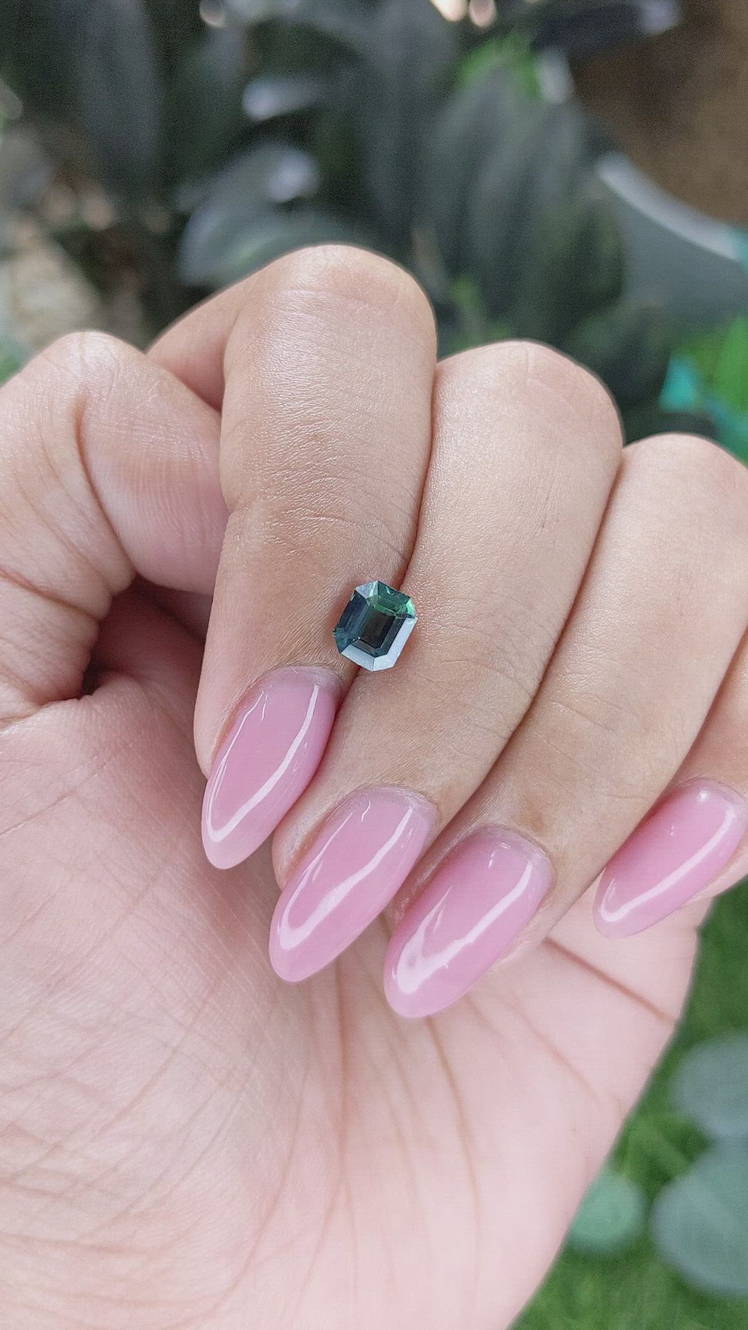 1.20 Ct. Bluish Green Sapphire from Ceylon (Sri Lanka) Size Video