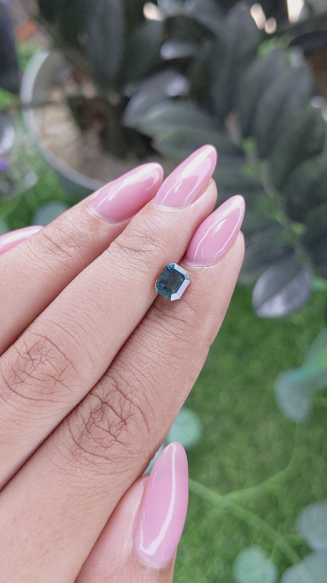 1.20 Ct. Bluish Green Sapphire from Ceylon (Sri Lanka) Size Video