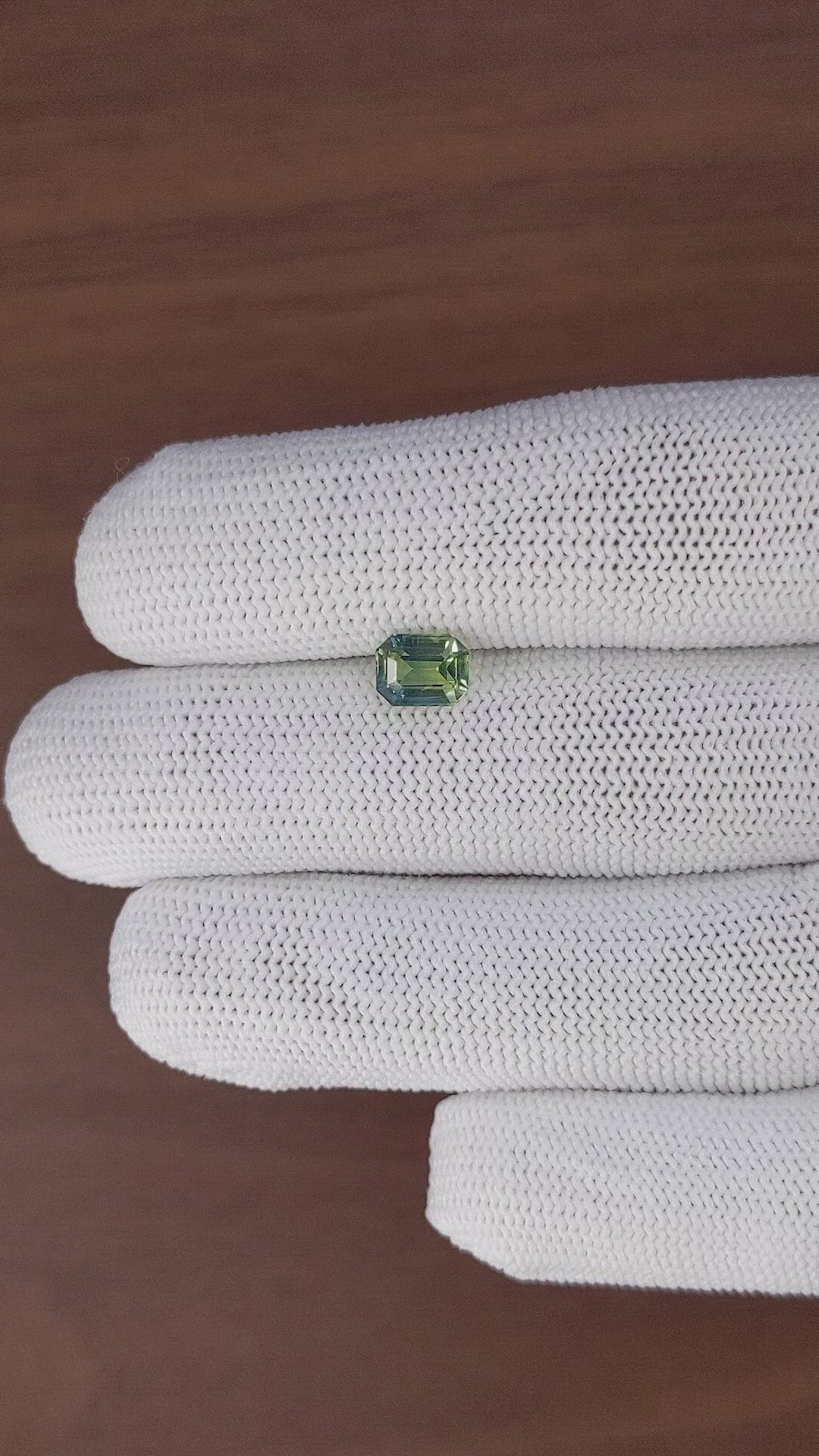 1.55 Ct. Bluish Green Sapphire from Ceylon (Sri Lanka) Size Video