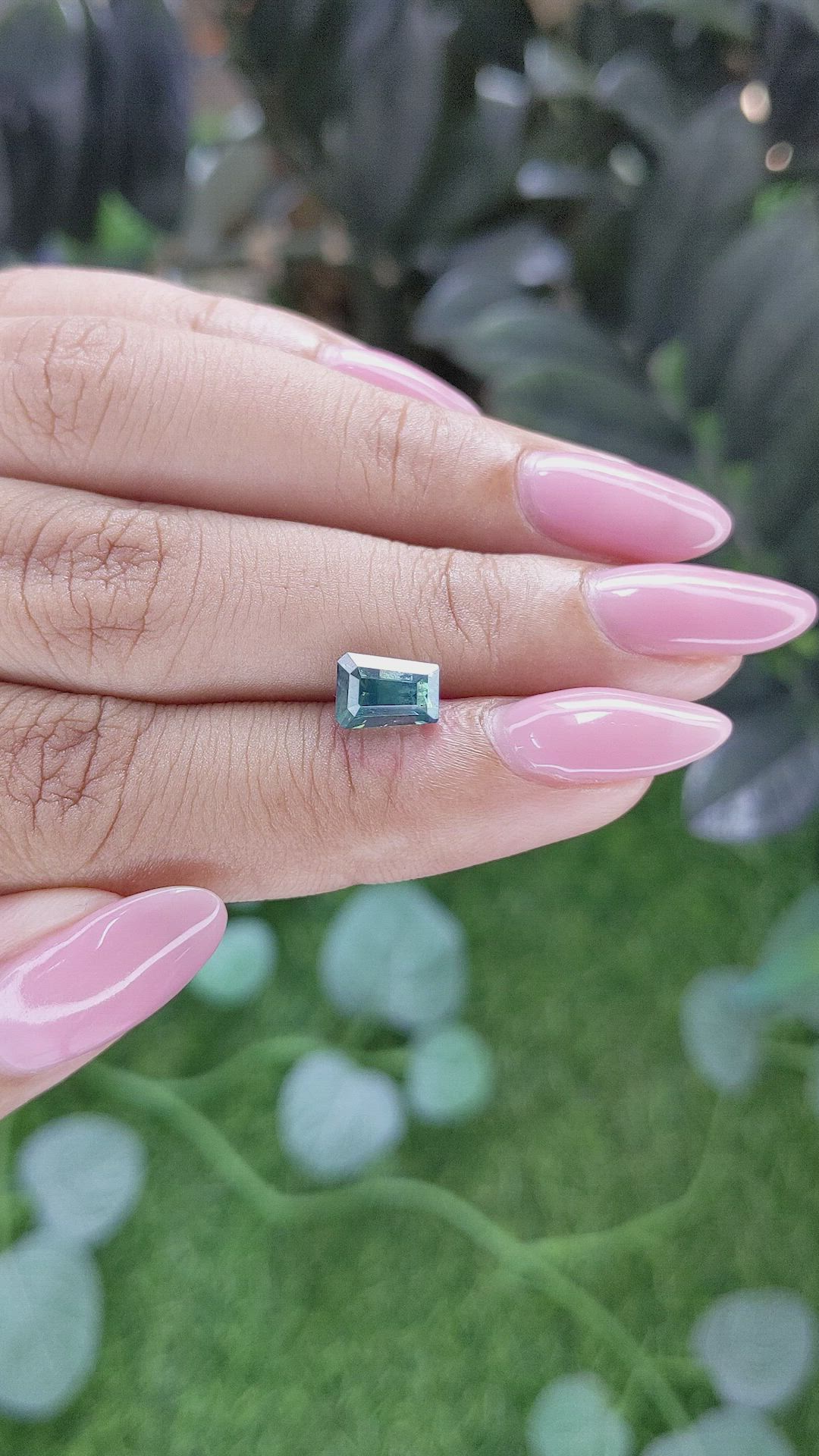 2.01 Ct. Bluish Green Sapphire from Ceylon (Sri Lanka) Size Video