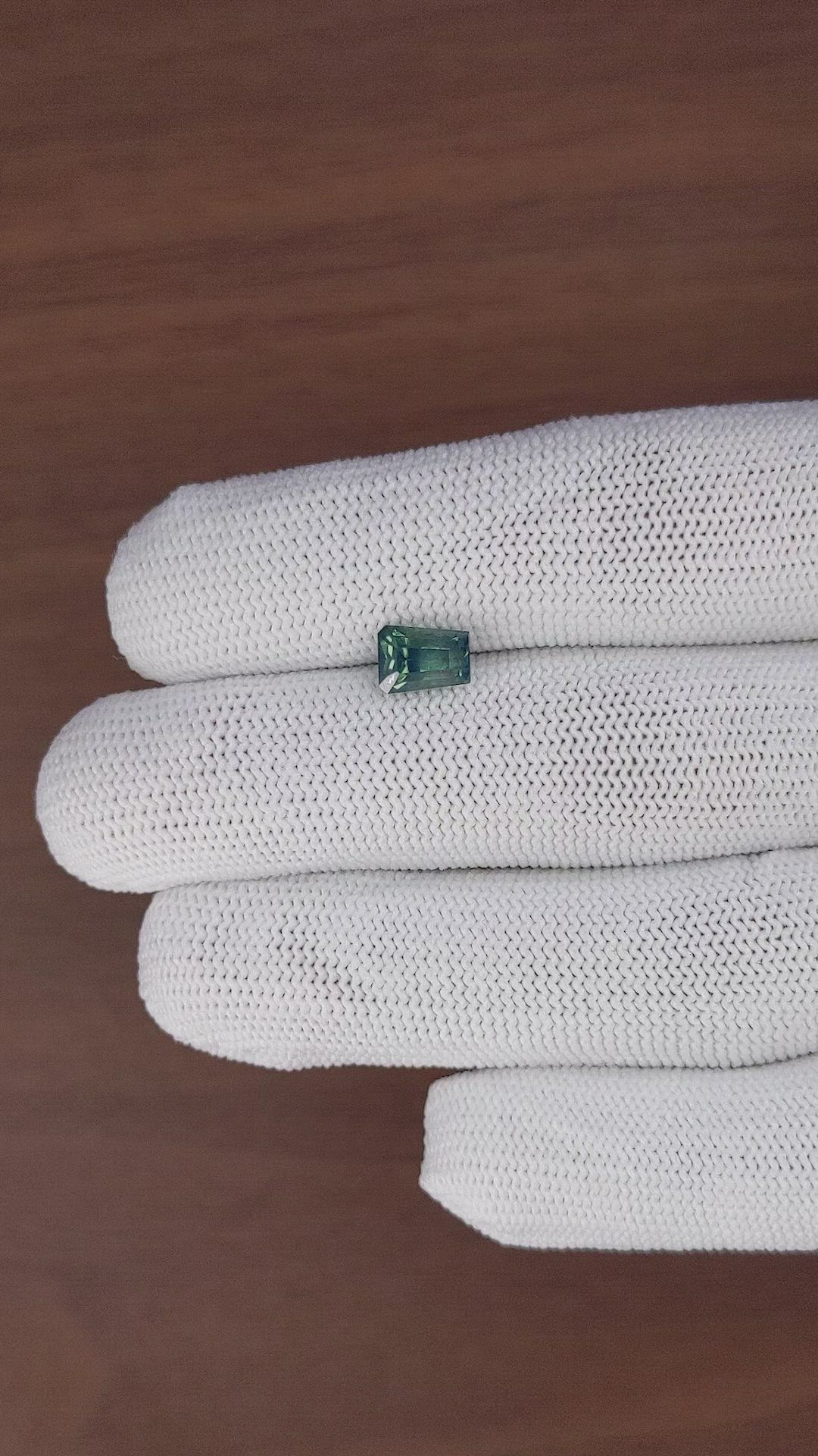 2.01 Ct. Bluish Green Sapphire from Ceylon (Sri Lanka) Size Video