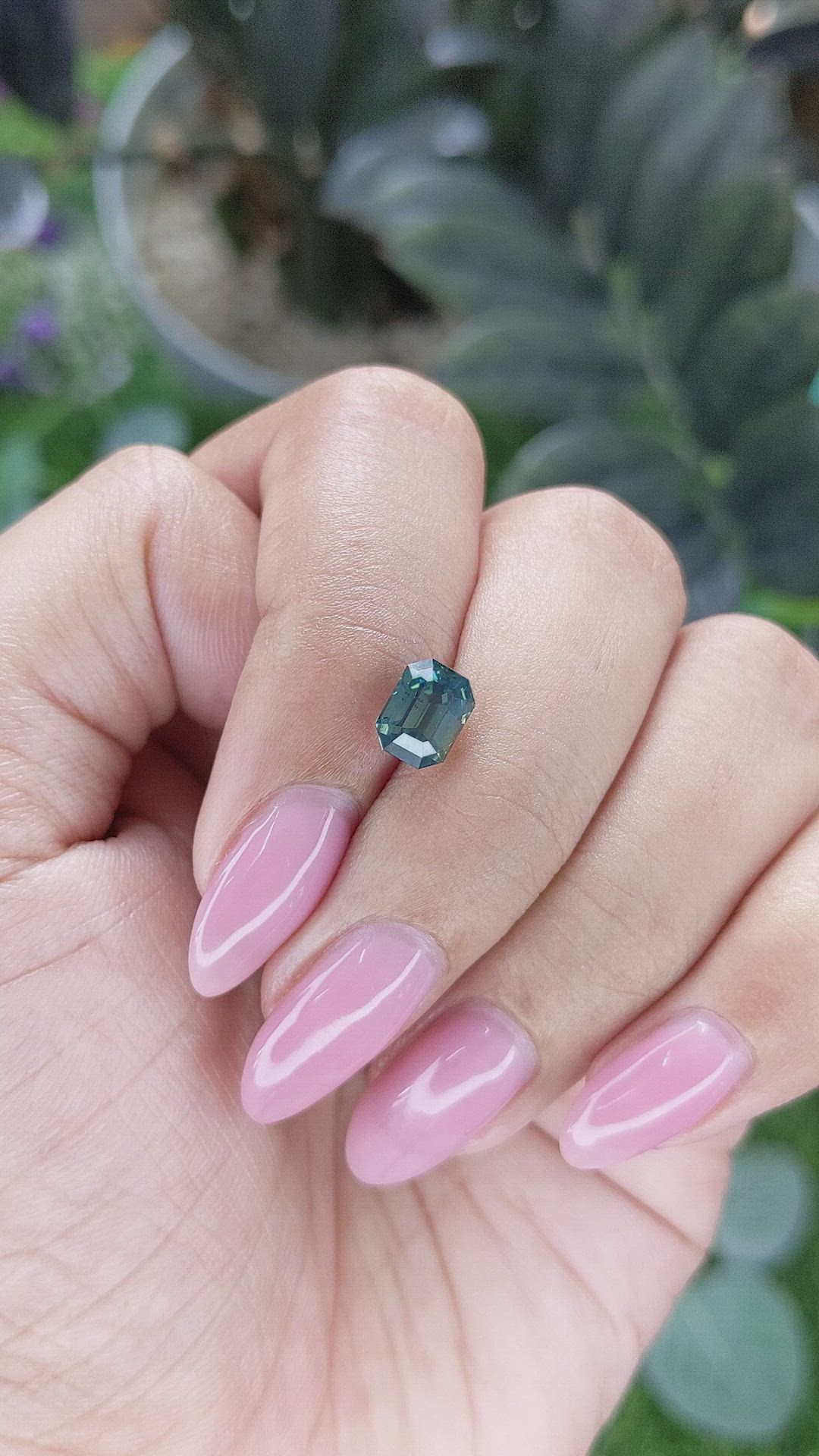 2.04 Ct. Bluish Green Sapphire from Ceylon (Sri Lanka) Size Video