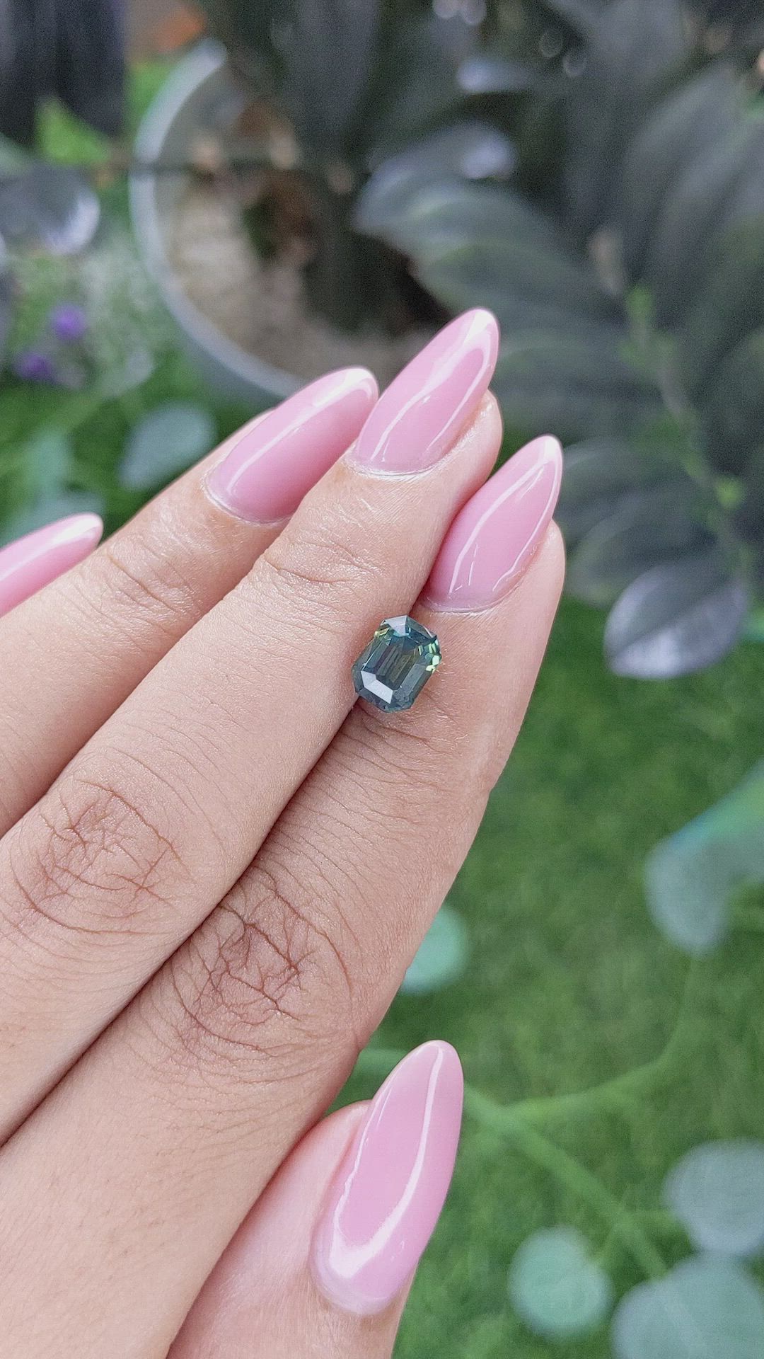 2.04 Ct. Bluish Green Sapphire from Ceylon (Sri Lanka) Size Video