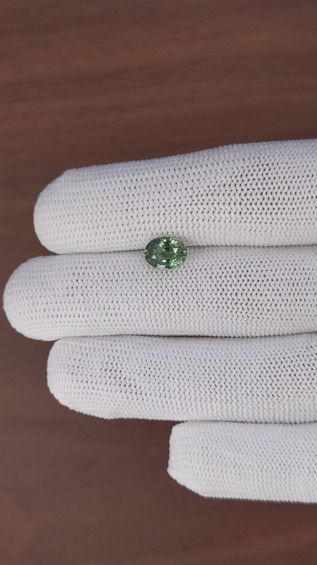 2.02 Ct. Green Sapphire from Ceylon (Sri Lanka) Size Video