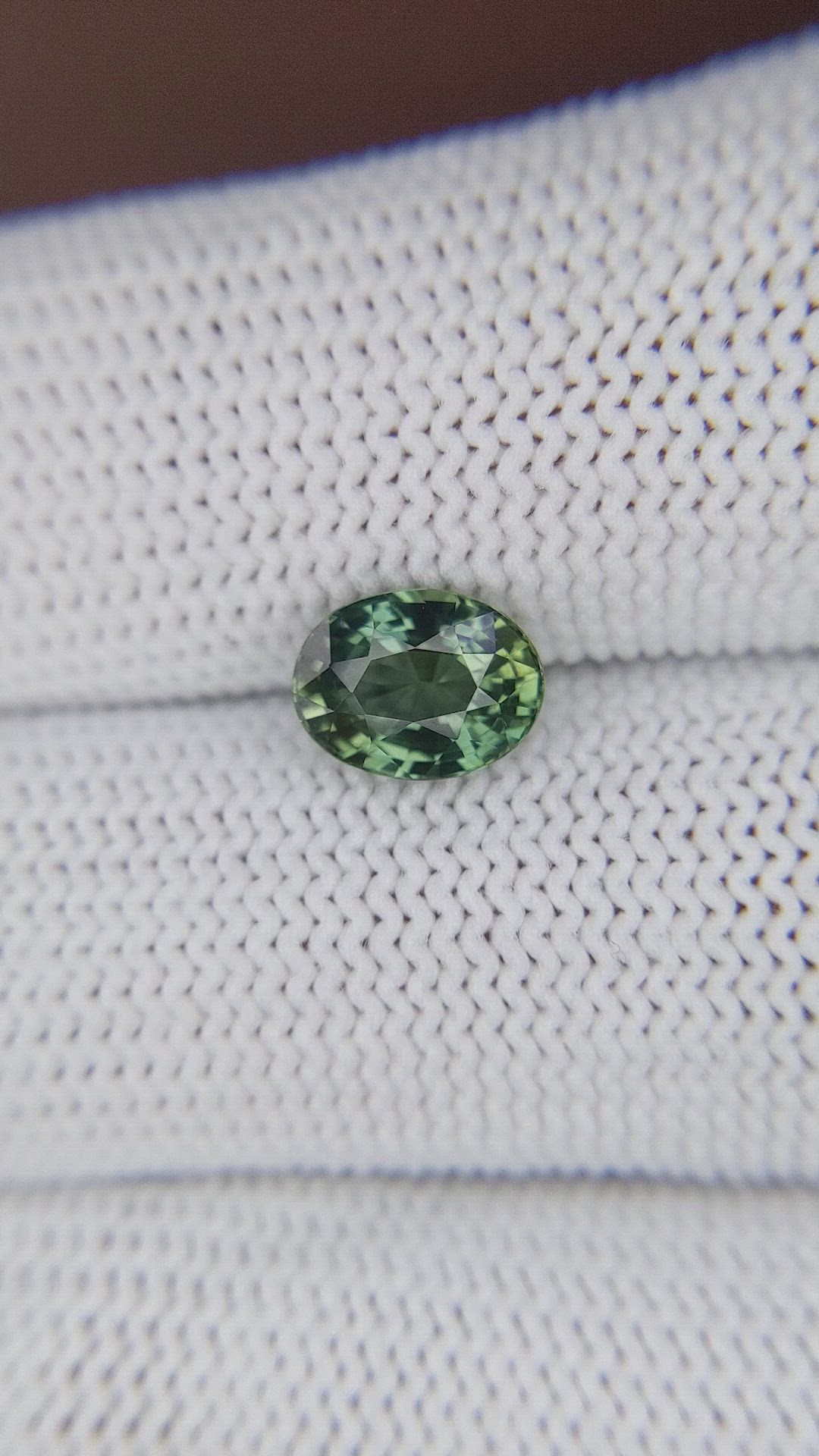 2.02 Ct. Green Sapphire from Ceylon (Sri Lanka) Size Video