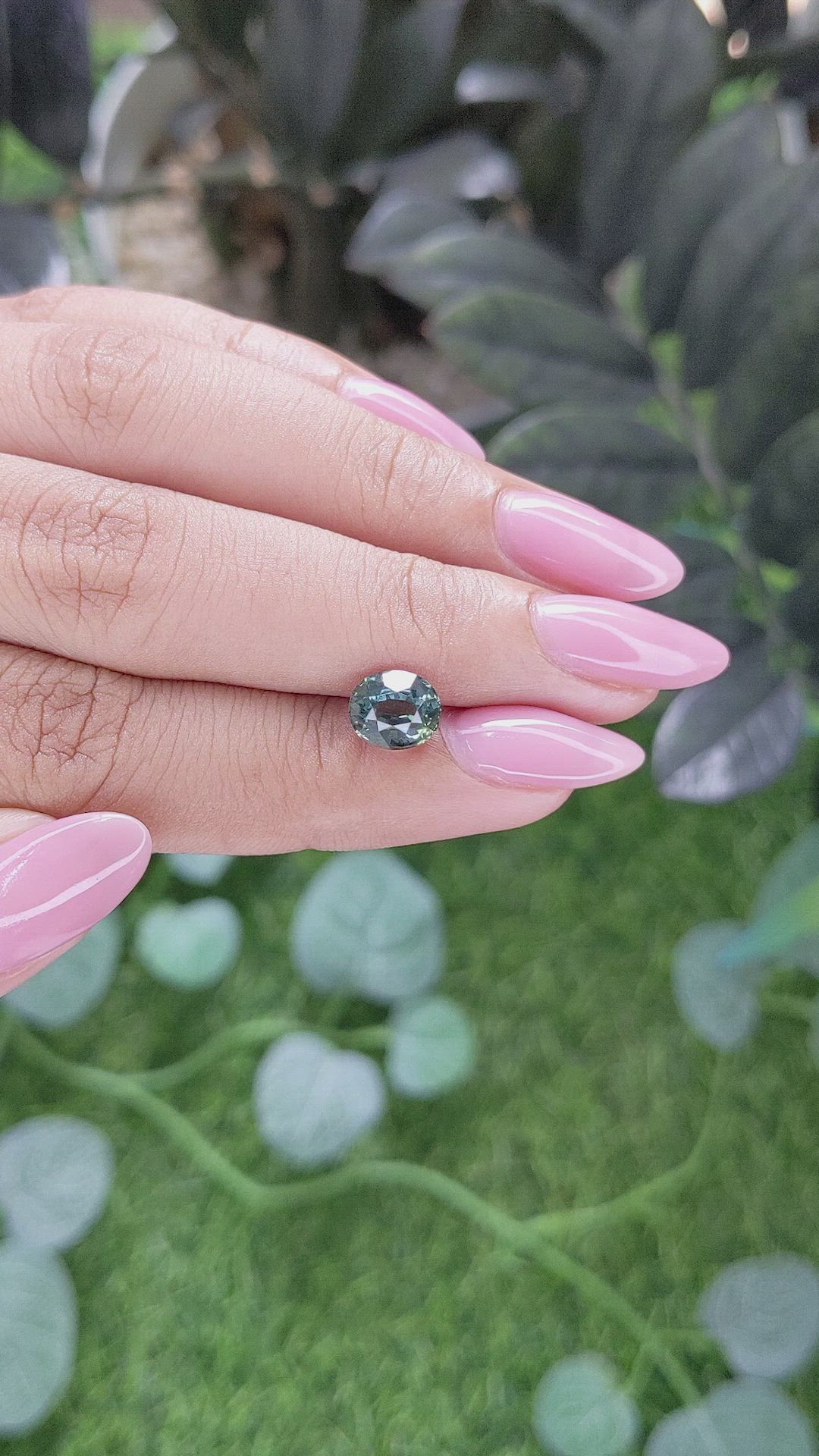 2.02 Ct. Green Sapphire from Ceylon (Sri Lanka) Size Video