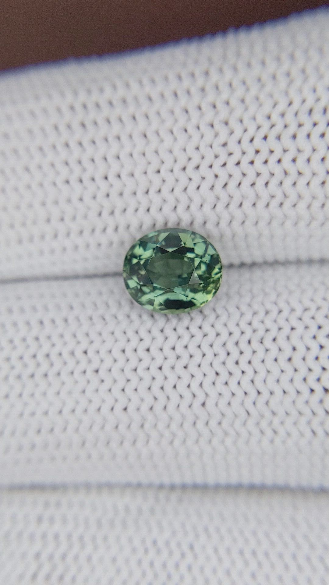 2.02 Ct. Green Sapphire from Ceylon (Sri Lanka) Size Video