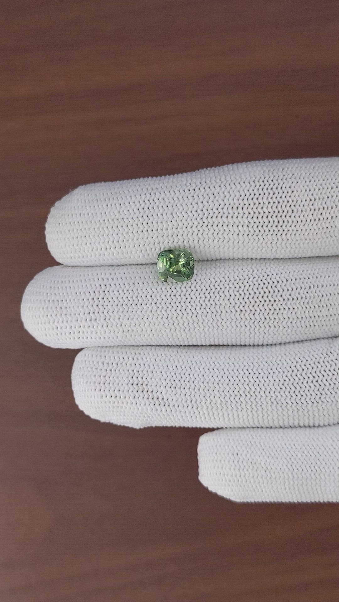 2.06 Ct. Green Sapphire from Ceylon (Sri Lanka) Size Video