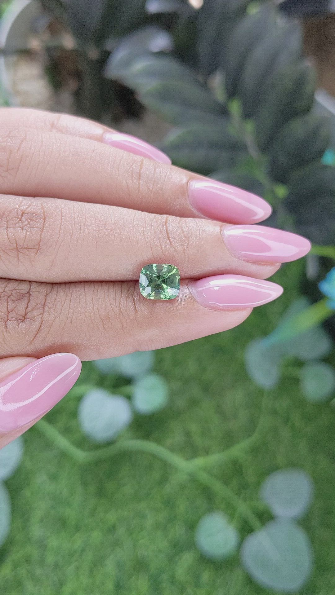2.06 Ct. Green Sapphire from Ceylon (Sri Lanka) Size Video