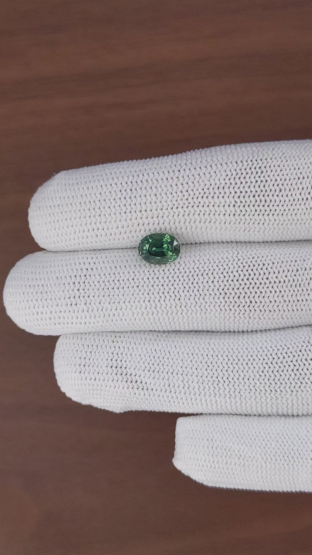 2.08 Ct. Green Sapphire from Ceylon (Sri Lanka) Size Video