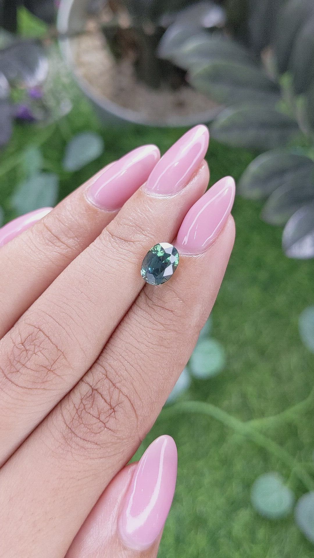 2.08 Ct. Green Sapphire from Ceylon (Sri Lanka) Size Video