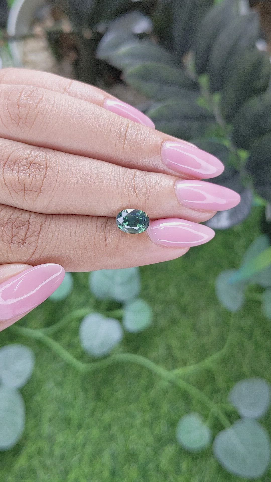 2.08 Ct. Green Sapphire from Ceylon (Sri Lanka) Size Video