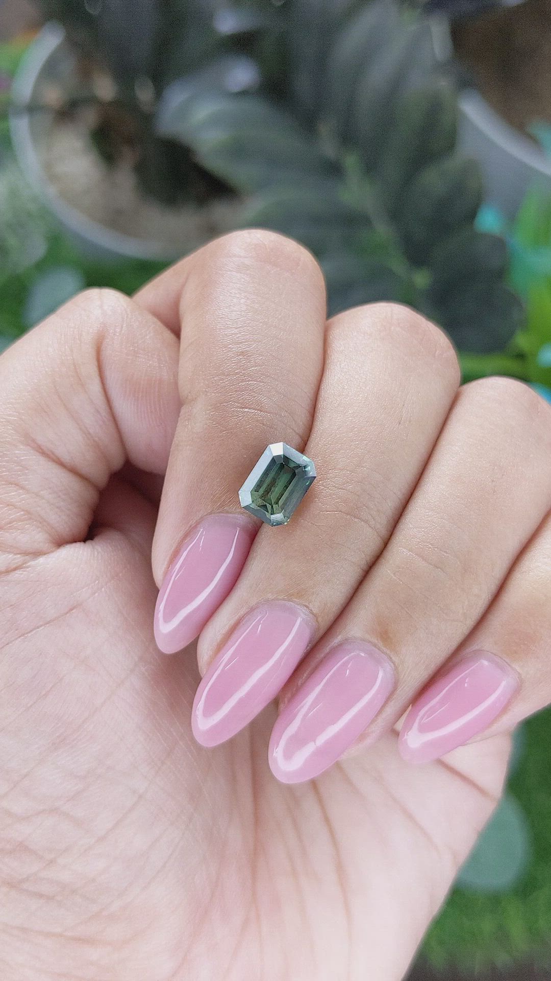 2.58 Ct. Bluish Green Sapphire from Ceylon (Sri Lanka) Size Video