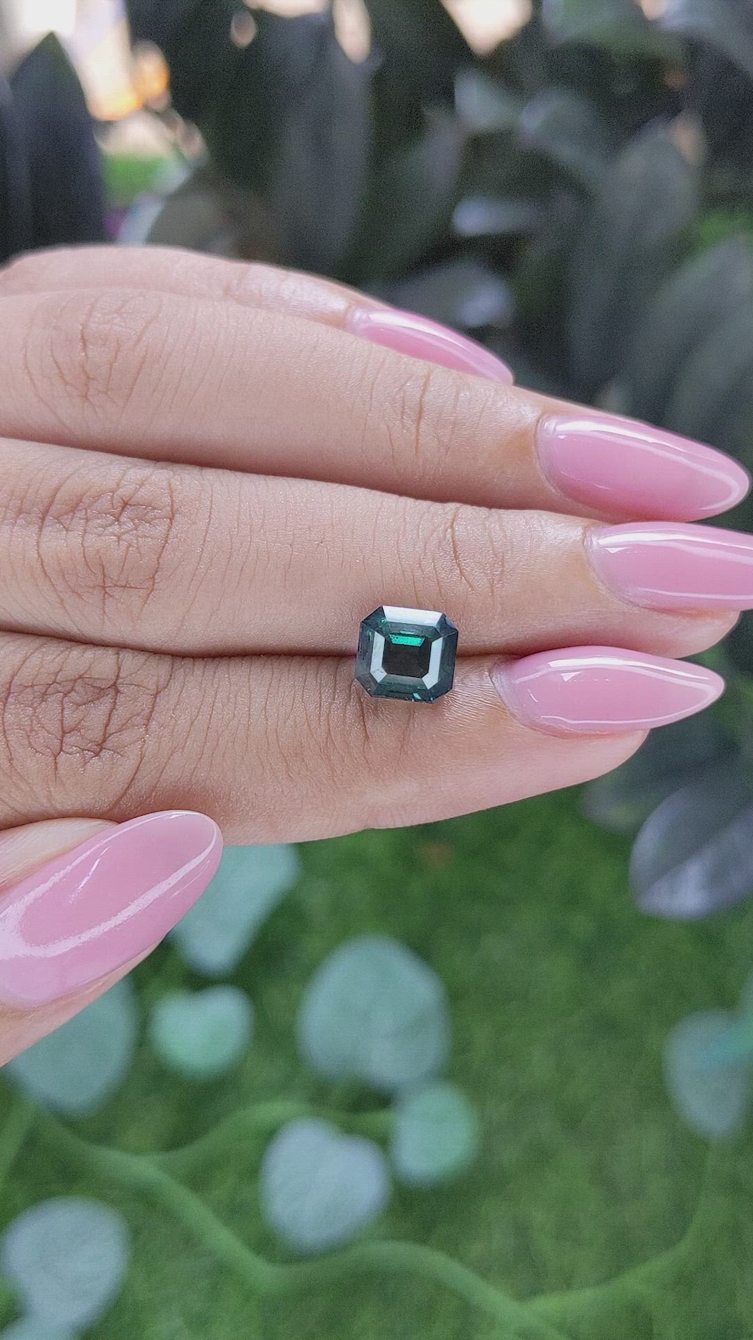 3.03 Ct. Bluish Green Sapphire from Ceylon (Sri Lanka) Size Video