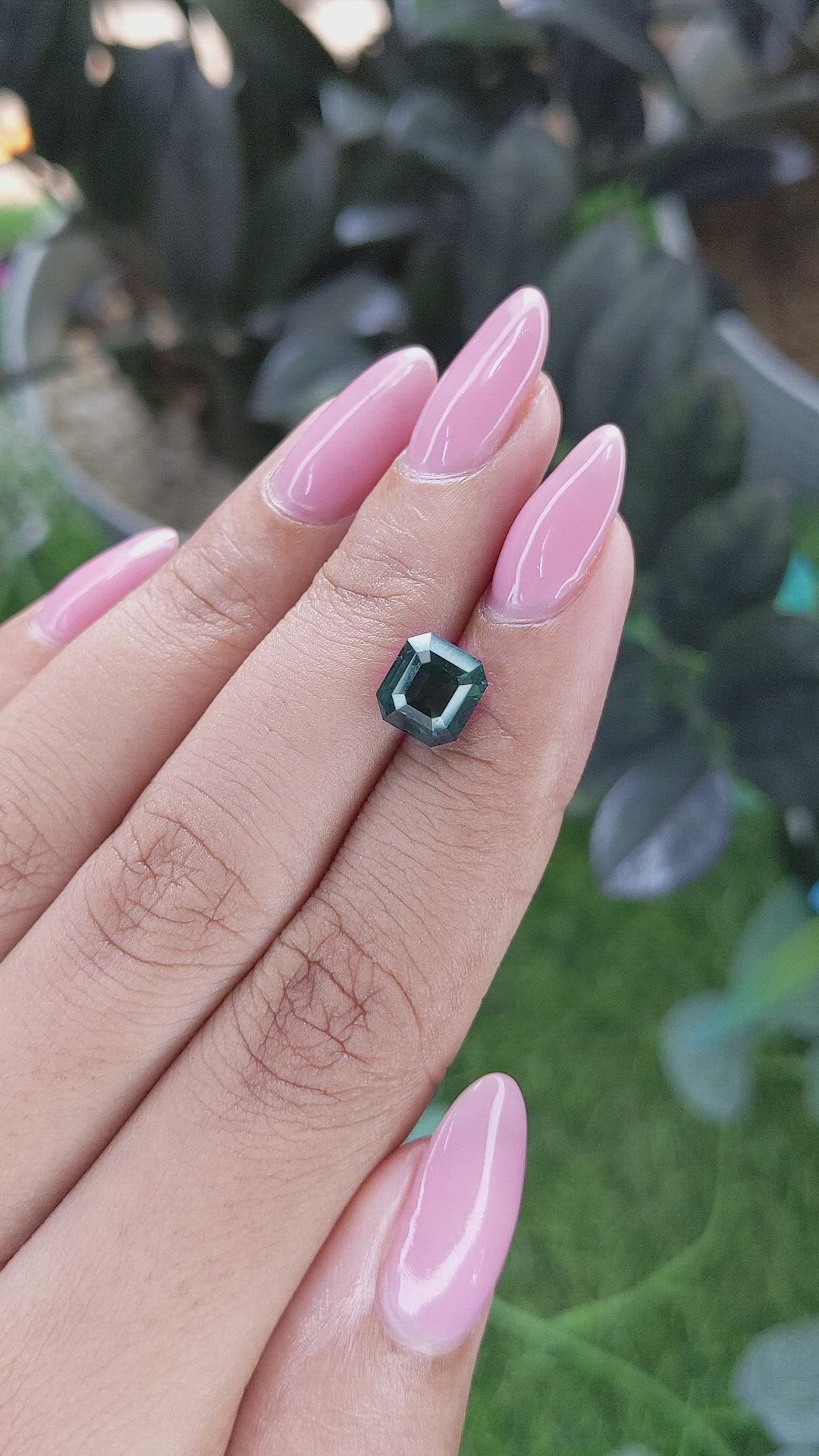 3.03 Ct. Bluish Green Sapphire from Ceylon (Sri Lanka) Size Video