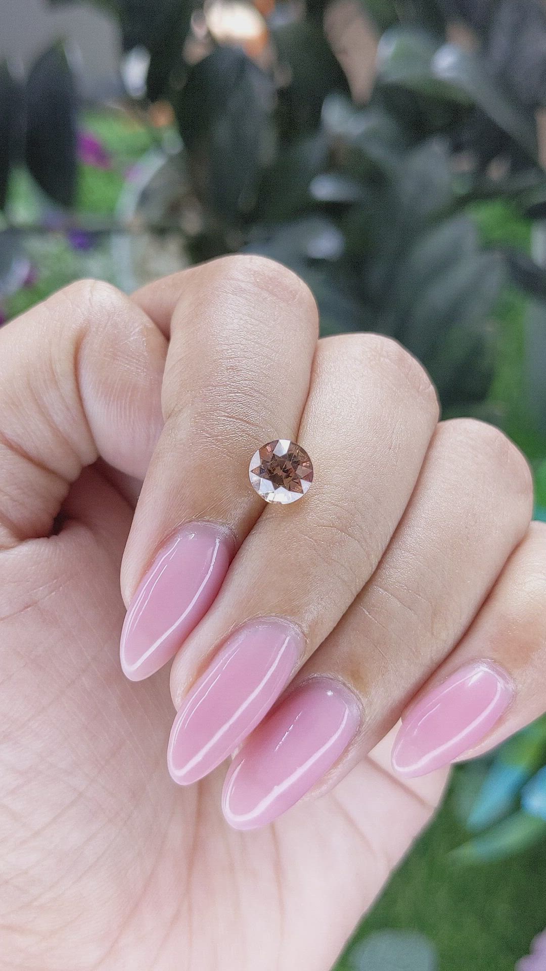 1.71 Ct. Orangish Brown Sapphire from Ceylon (Sri Lanka) Size Video
