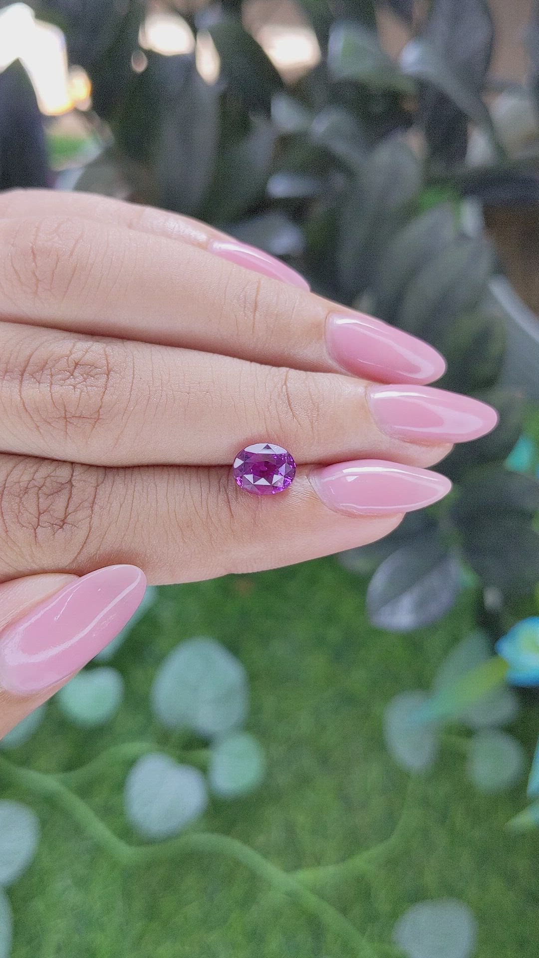 2.02 Ct. Purplish Pink Sapphire from Ceylon (Sri Lanka) Size Video