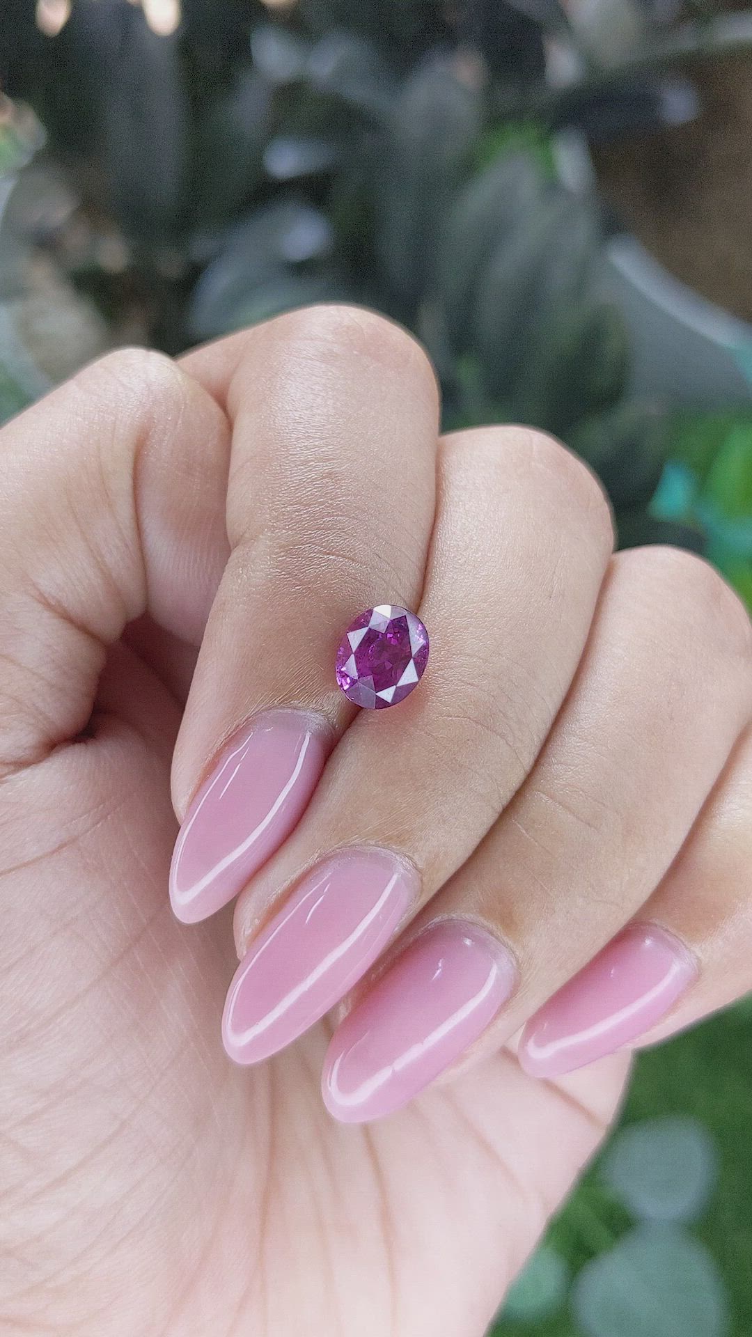 2.02 Ct. Purplish Pink Sapphire from Ceylon (Sri Lanka) Size Video